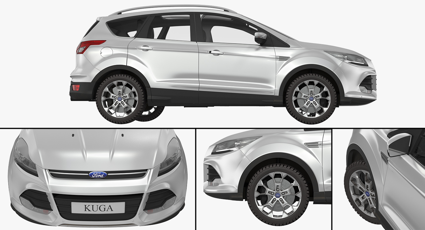 3D Ford Kuga FWD 2016 model