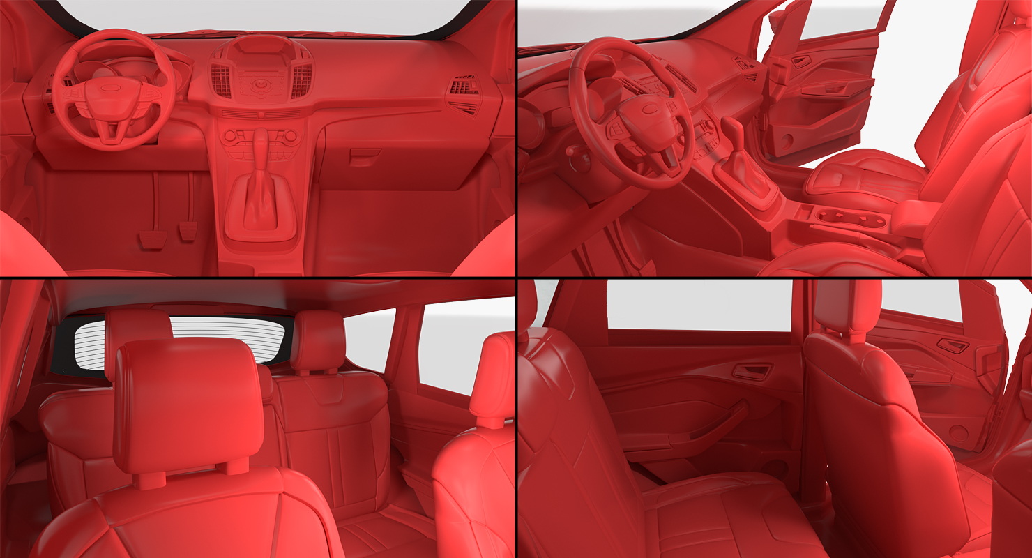 3D Ford Kuga FWD 2016 model