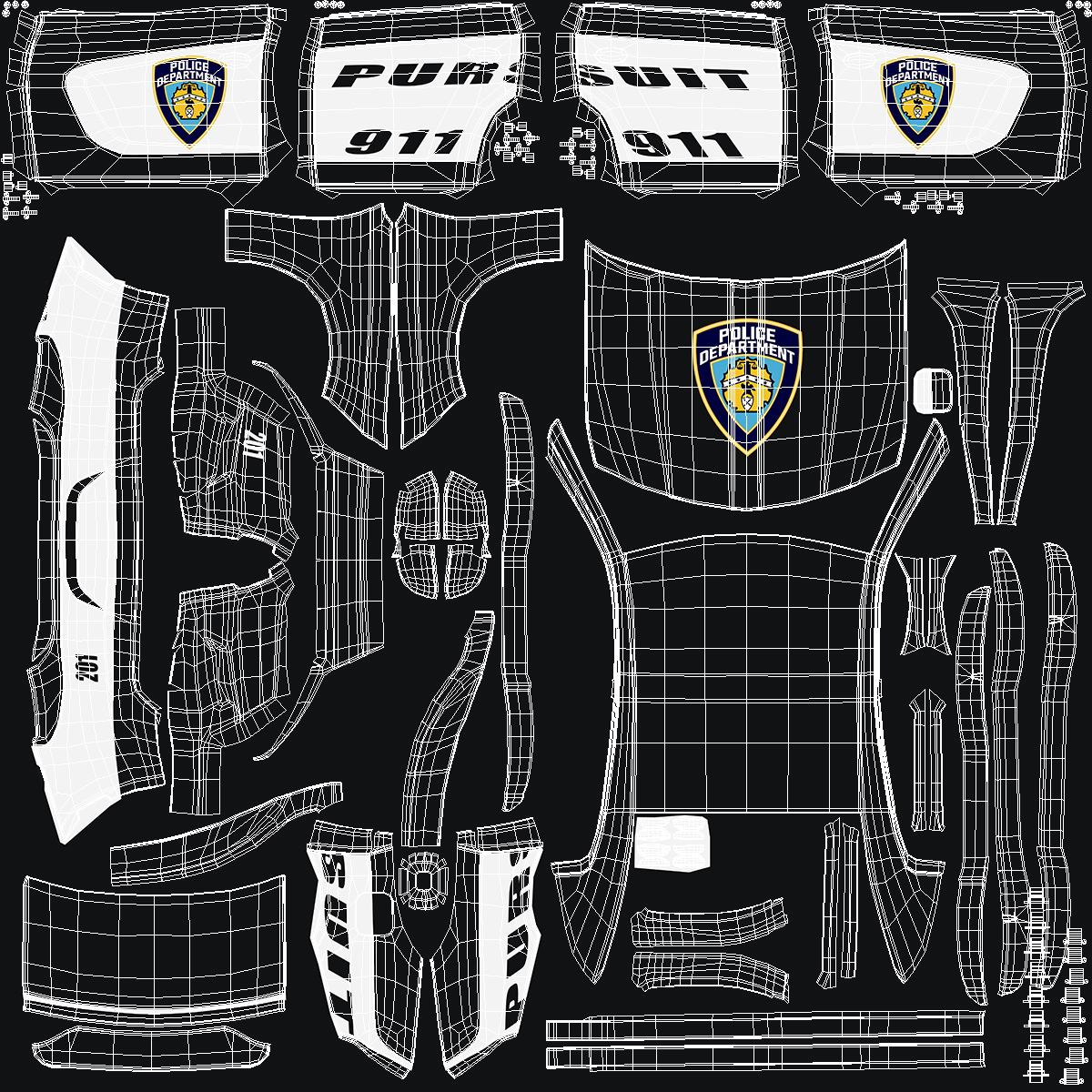 3D Police Car Generic model