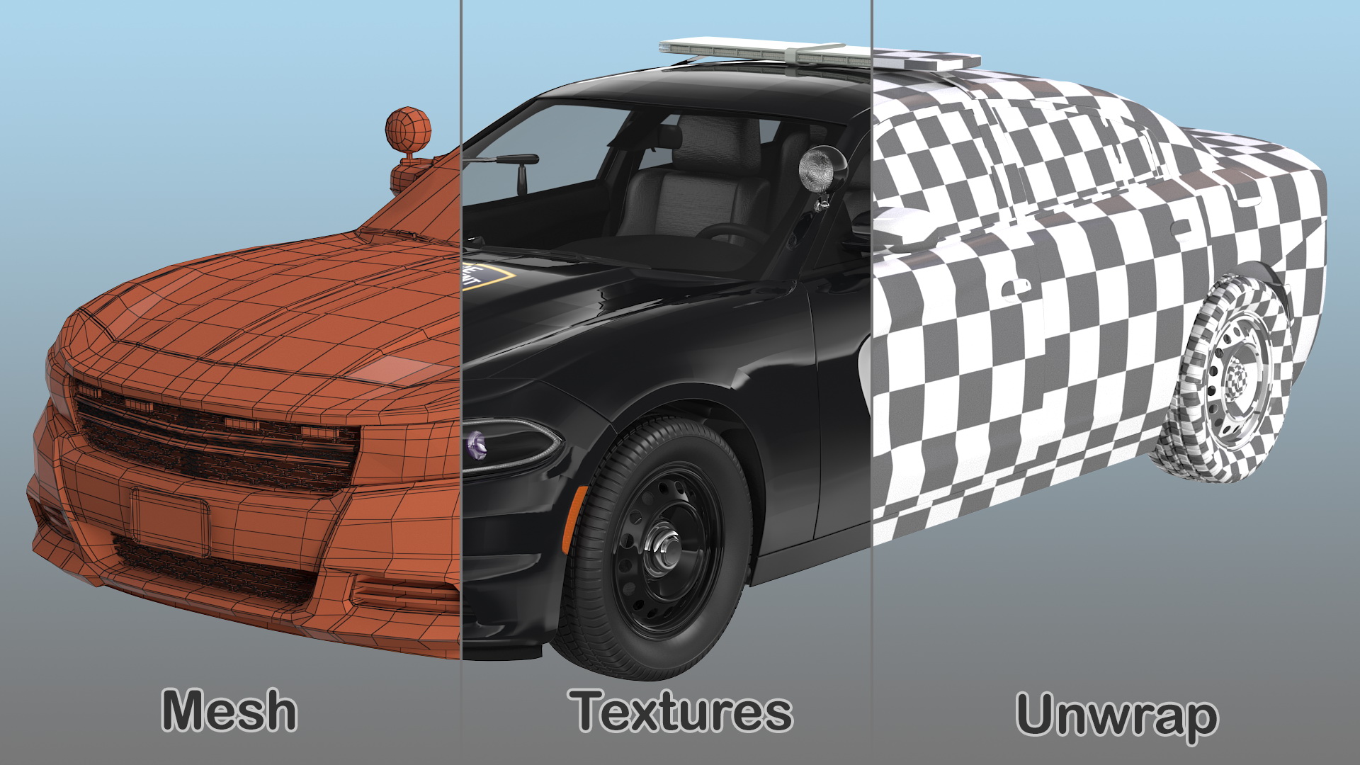 3D Police Car Generic model