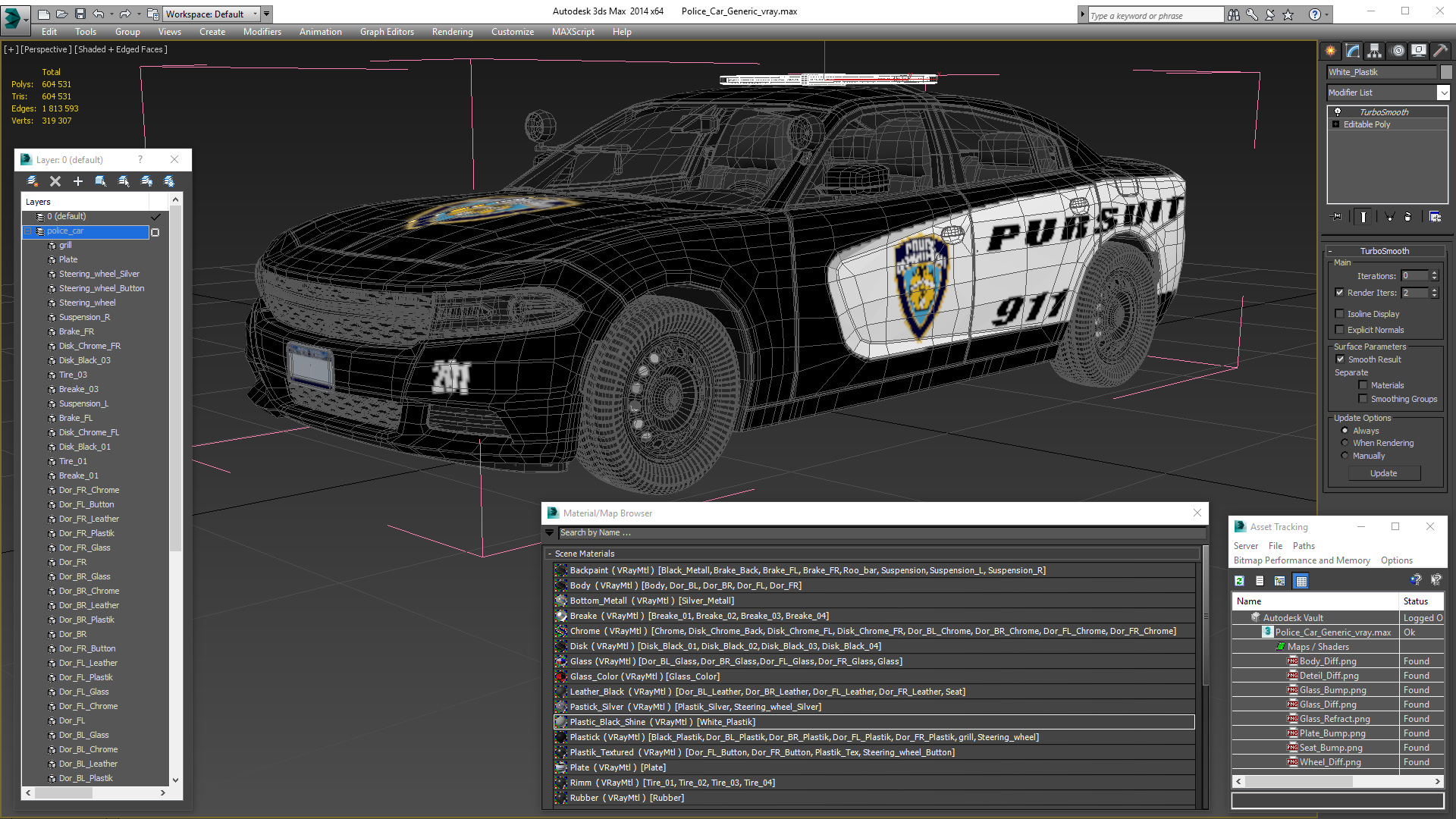 3D Police Car Generic model