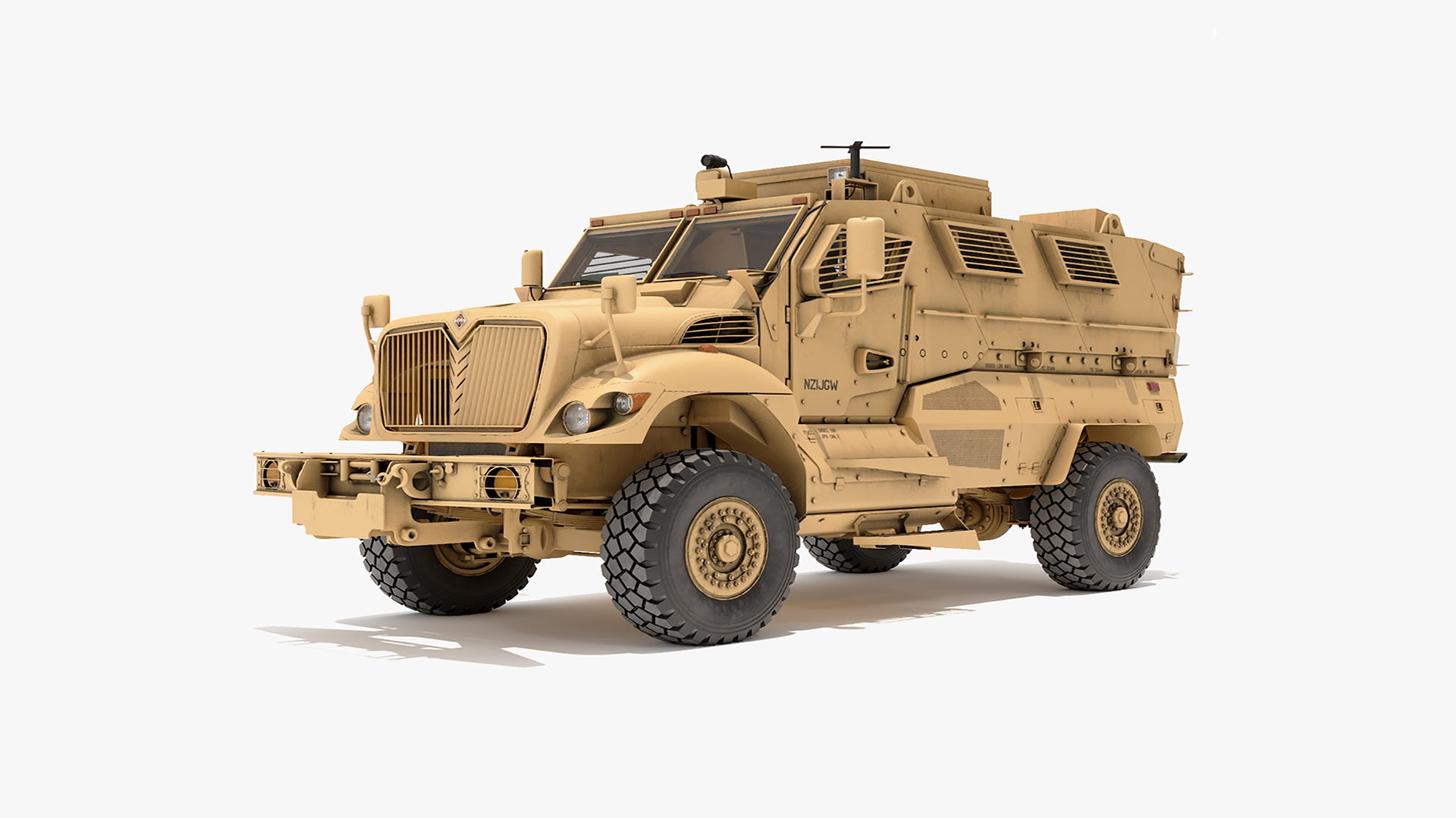 3D Military Armored Vehicle Sandy Rigged for Maya