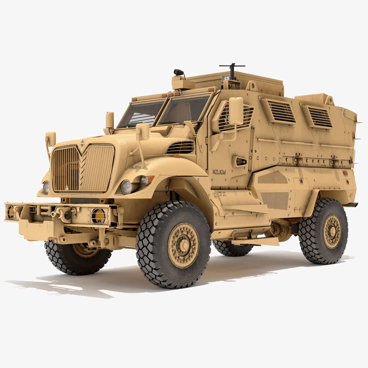 3D Military Armored Vehicle Sandy Rigged for Maya