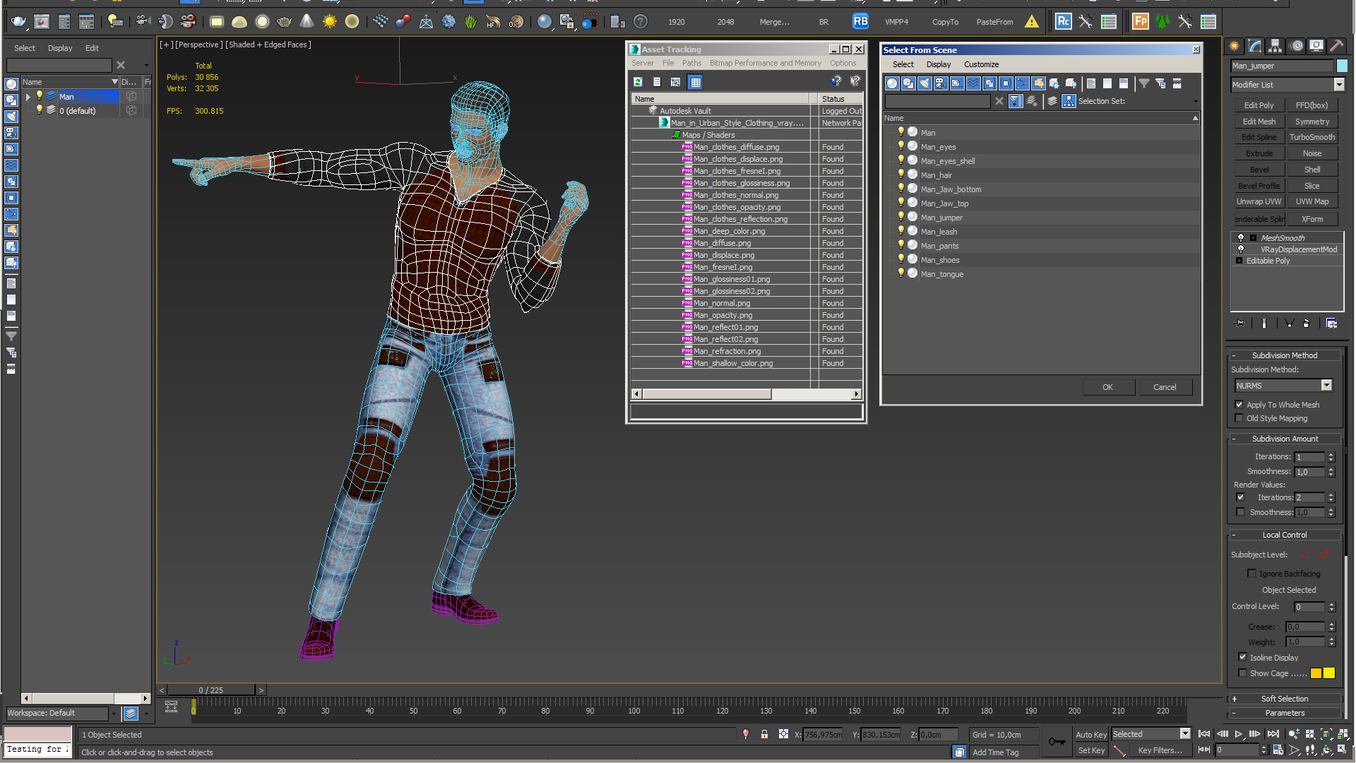 Man in Urban Style Clothing 3D