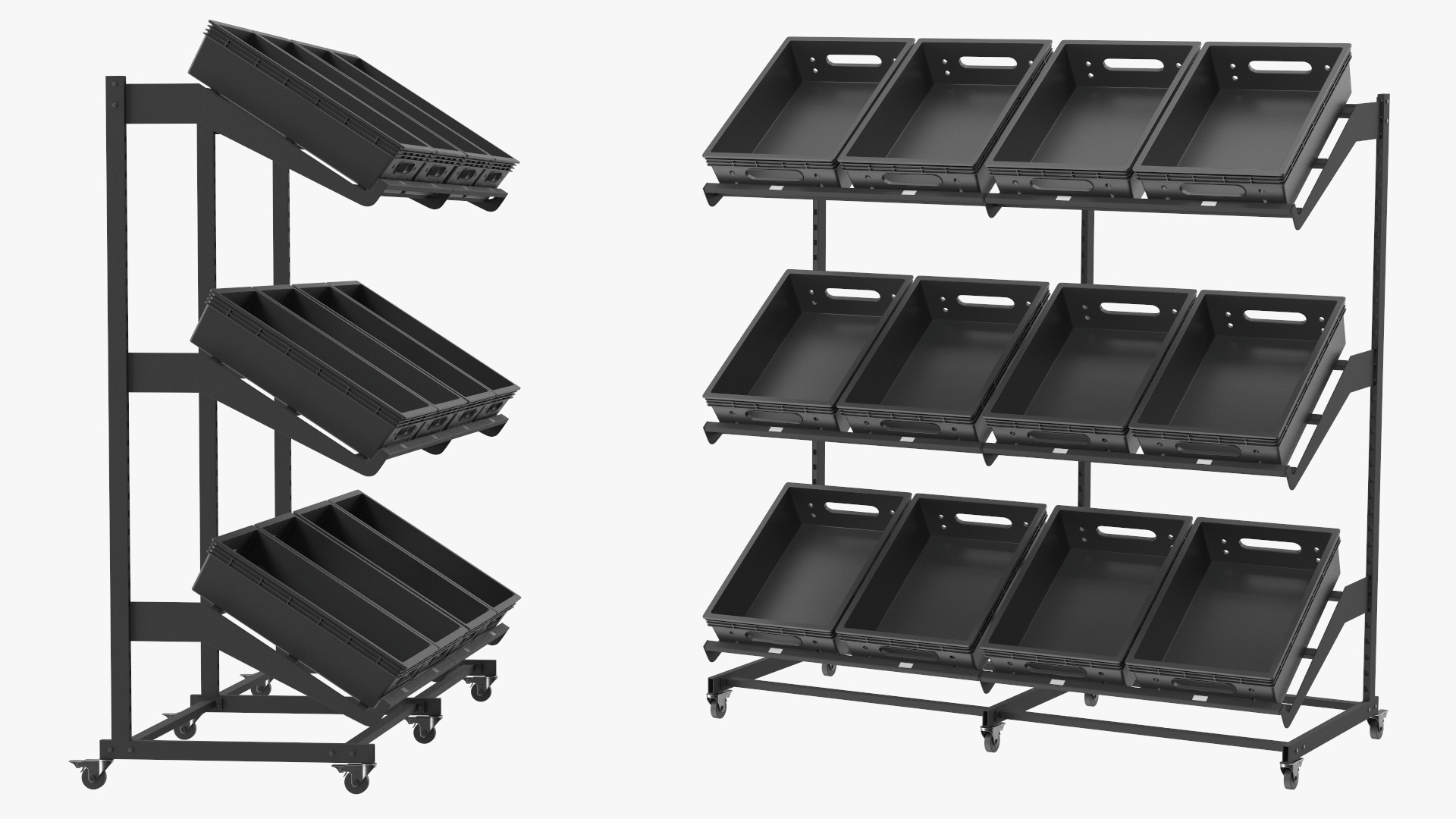 Vegetable and Fruit Display Rack 3D
