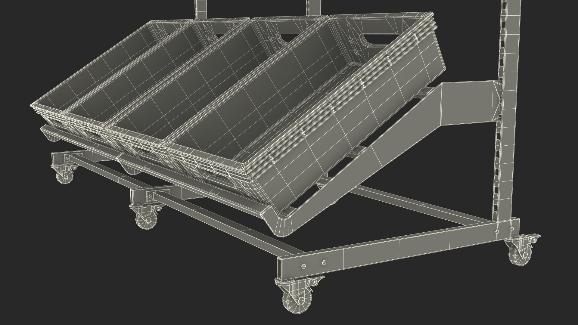 Vegetable and Fruit Display Rack 3D