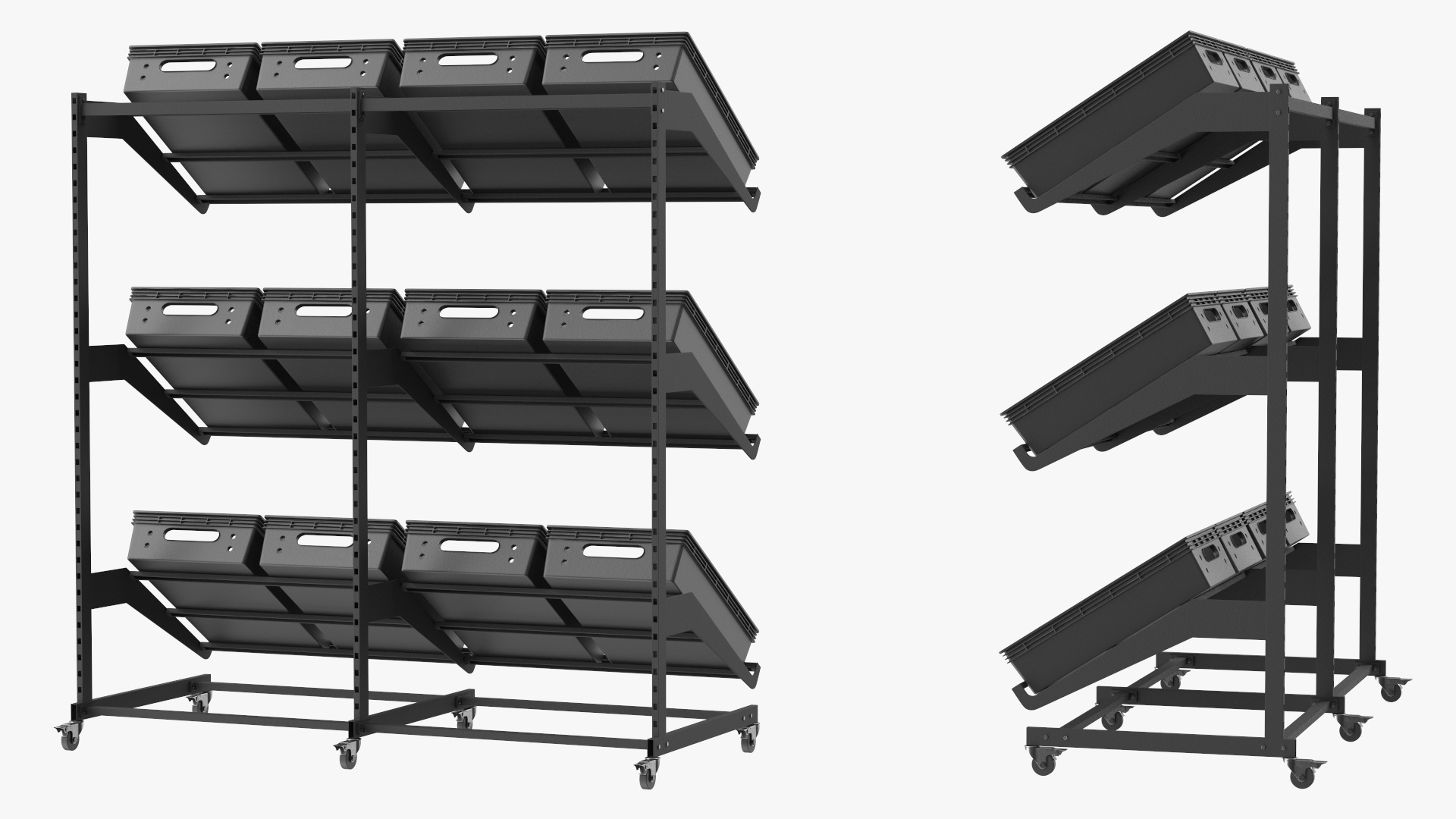 Vegetable and Fruit Display Rack 3D