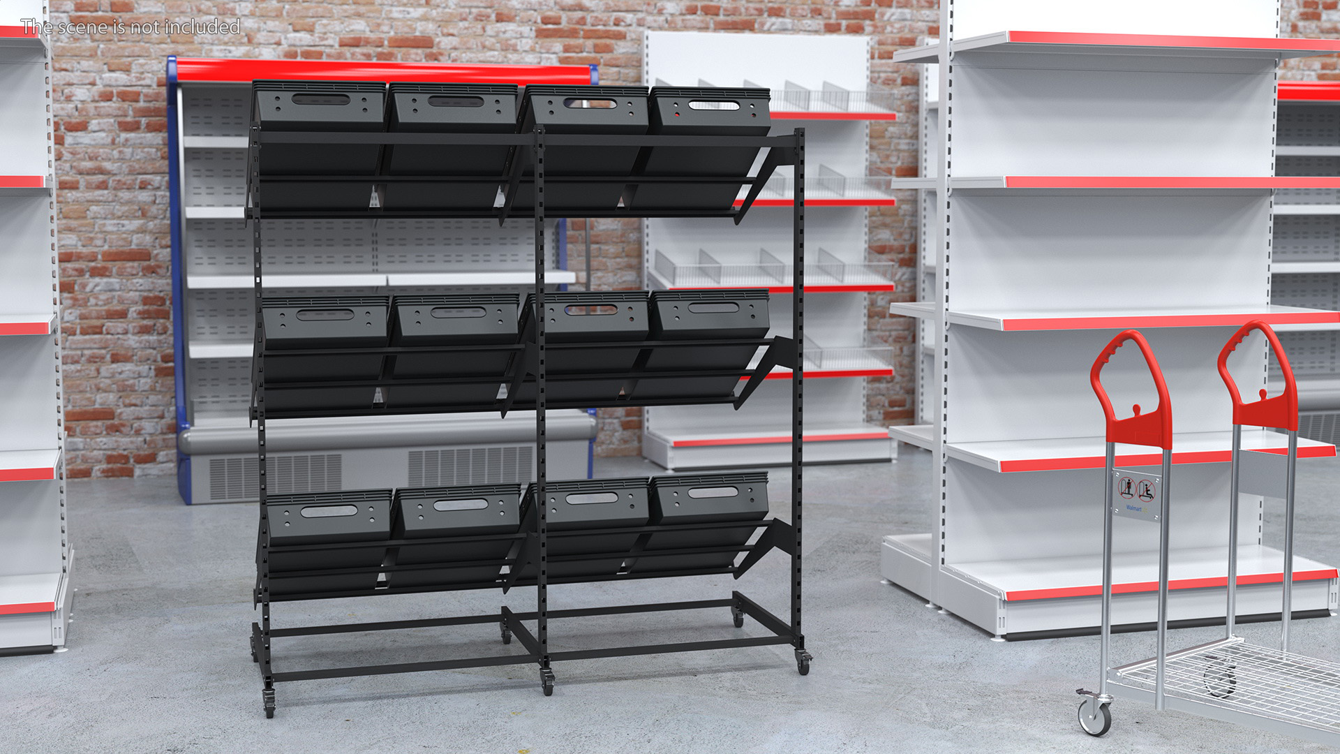 Vegetable and Fruit Display Rack 3D