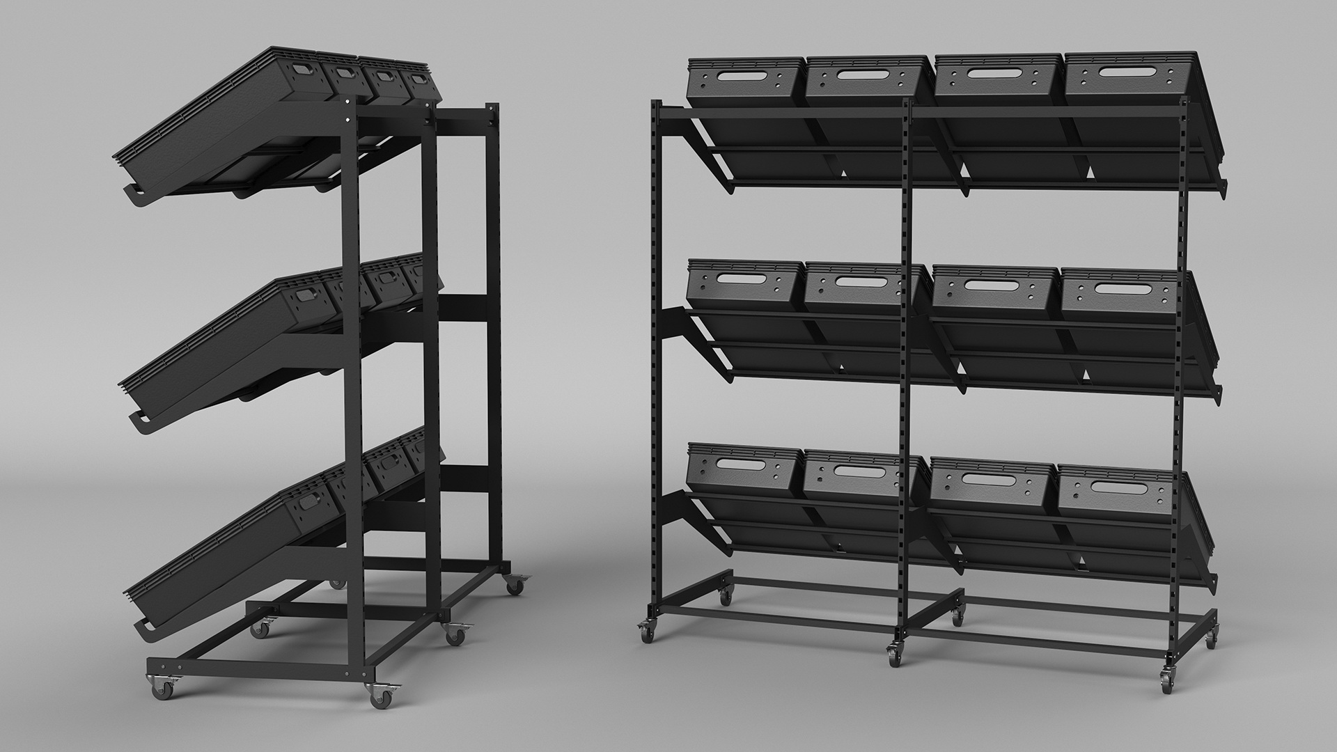 Vegetable and Fruit Display Rack 3D
