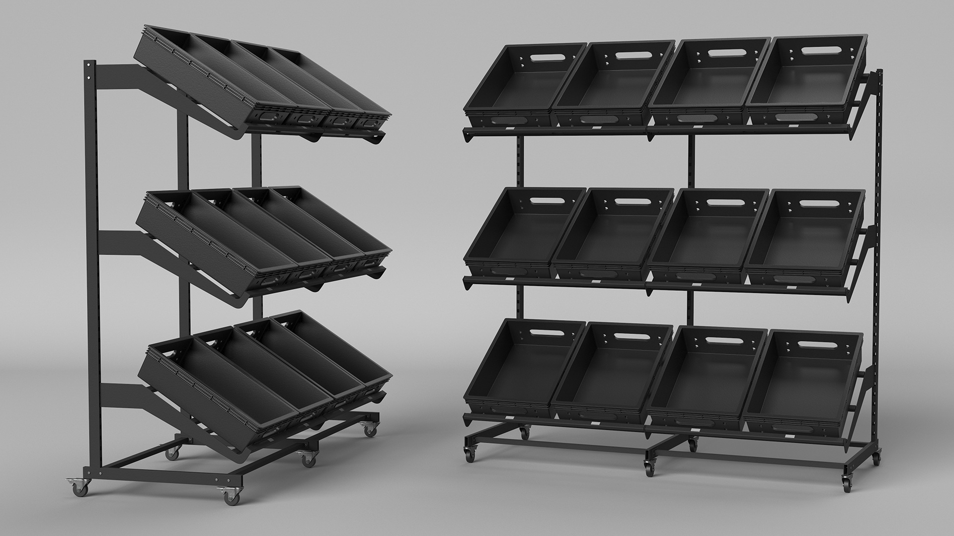 Vegetable and Fruit Display Rack 3D