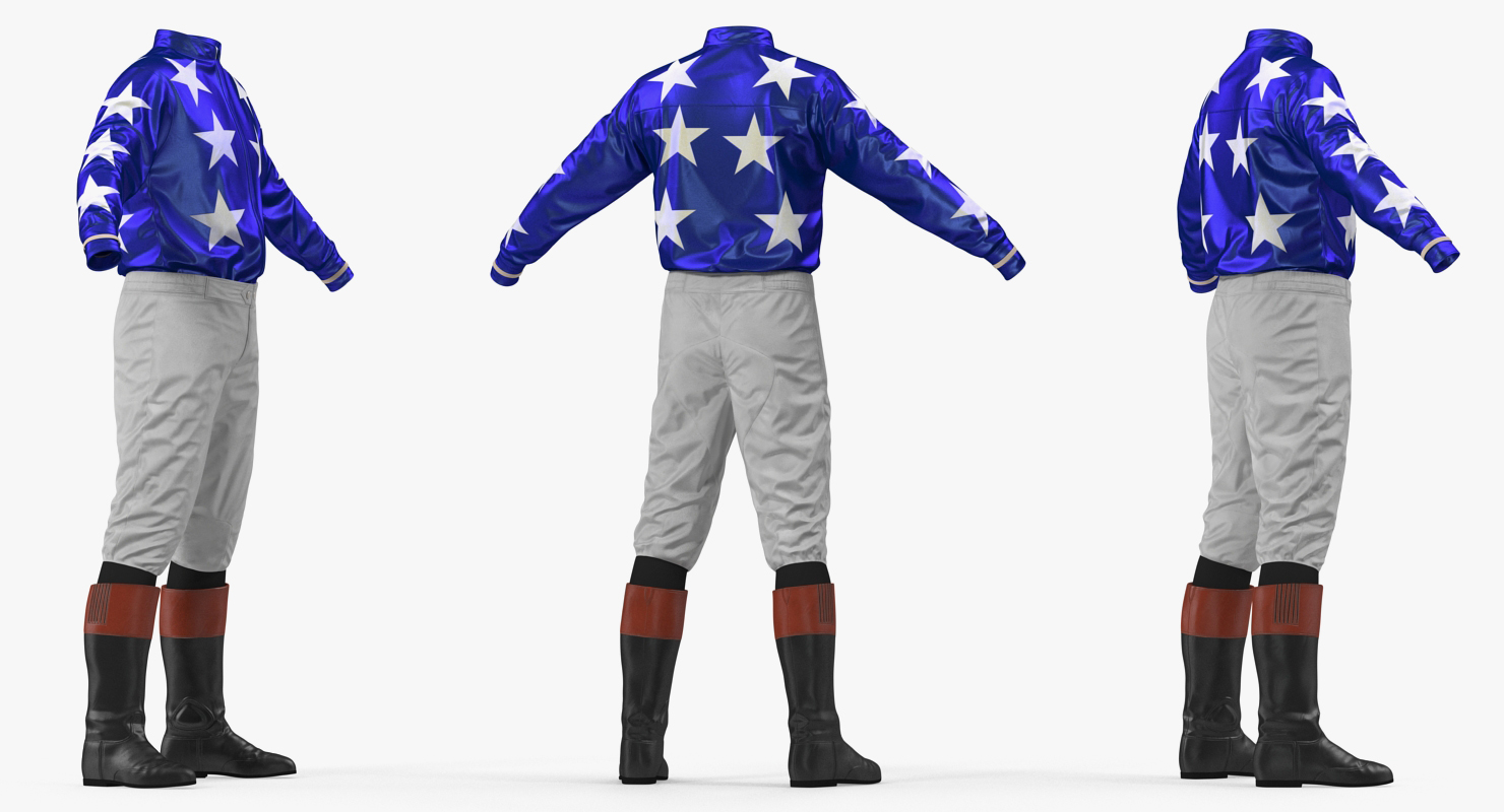 3D Horse Racing Jockey  Costume model