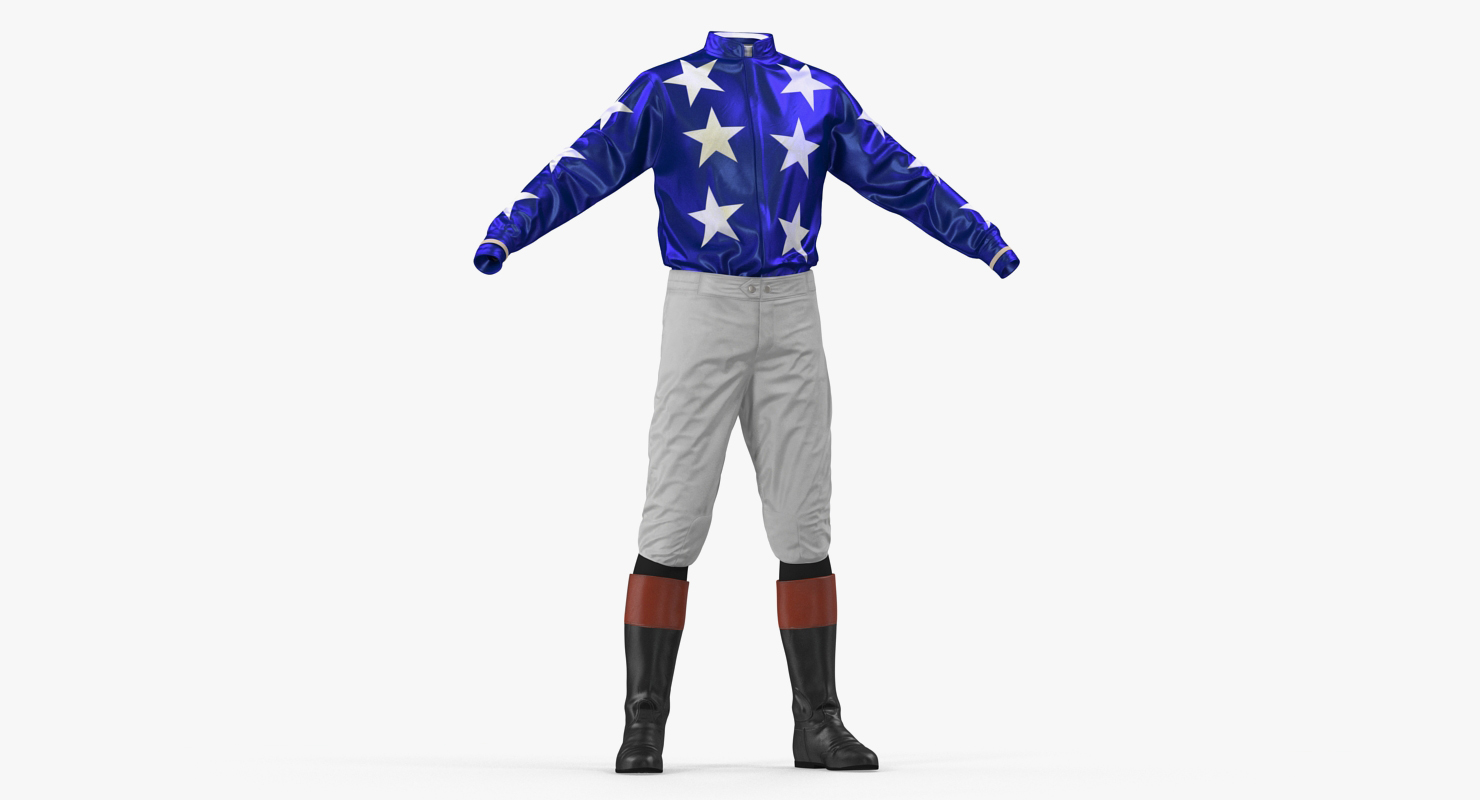 3D Horse Racing Jockey  Costume model