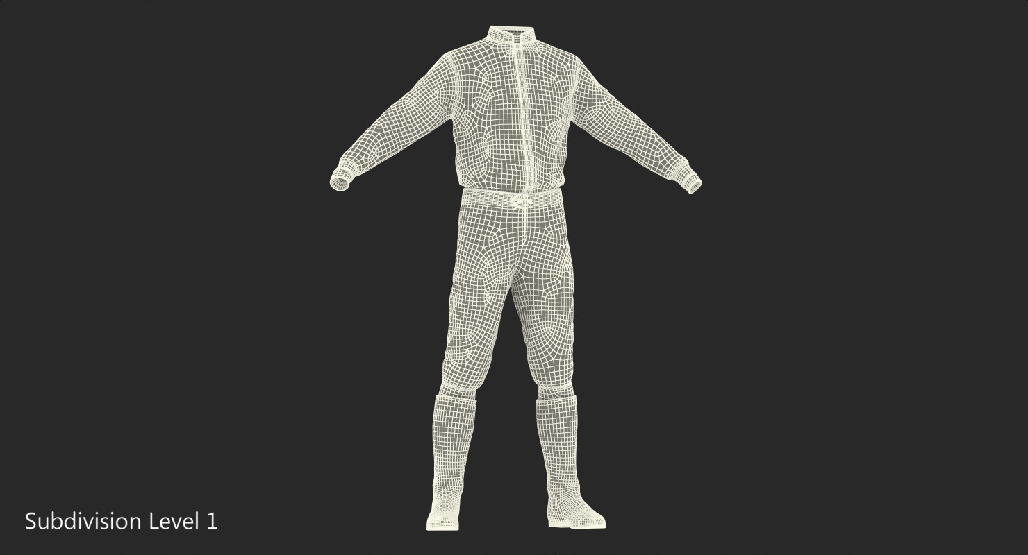 3D Horse Racing Jockey  Costume model