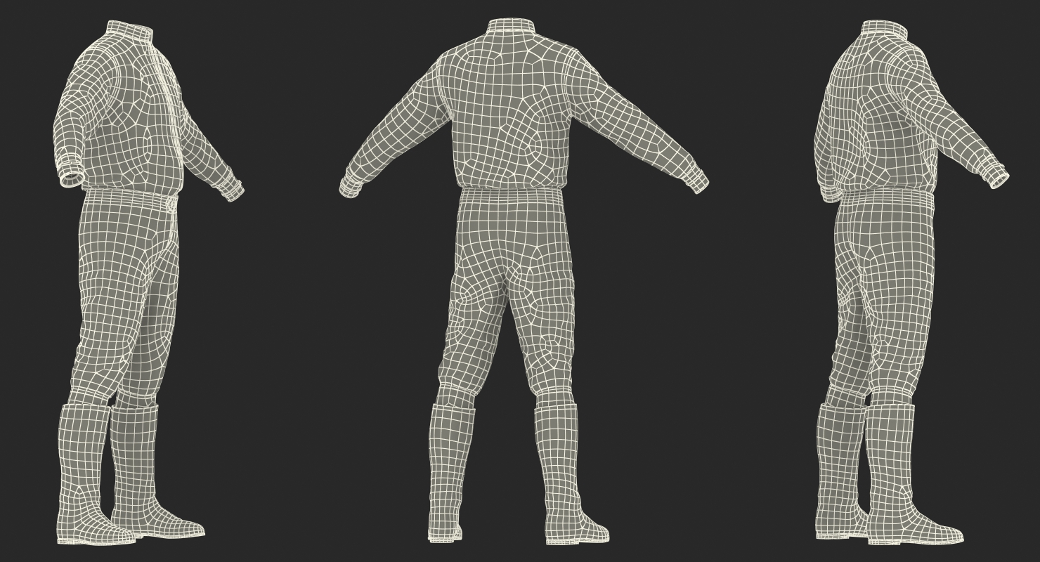 3D Horse Racing Jockey  Costume model
