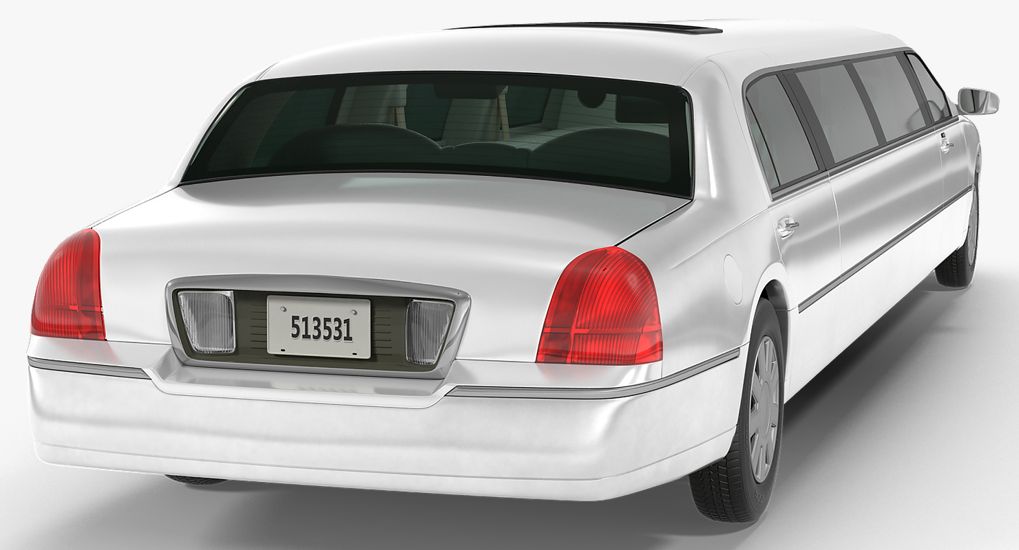 3D Limousine Generic White model