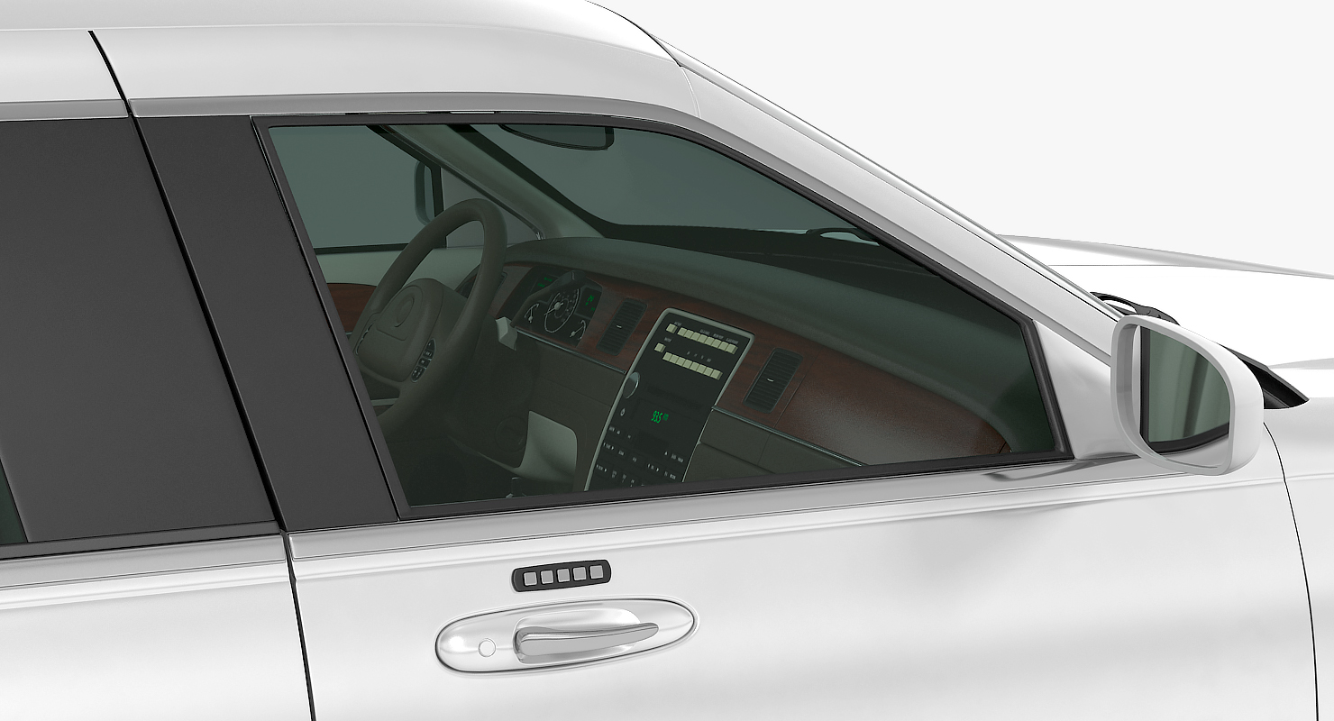 3D Limousine Generic White model