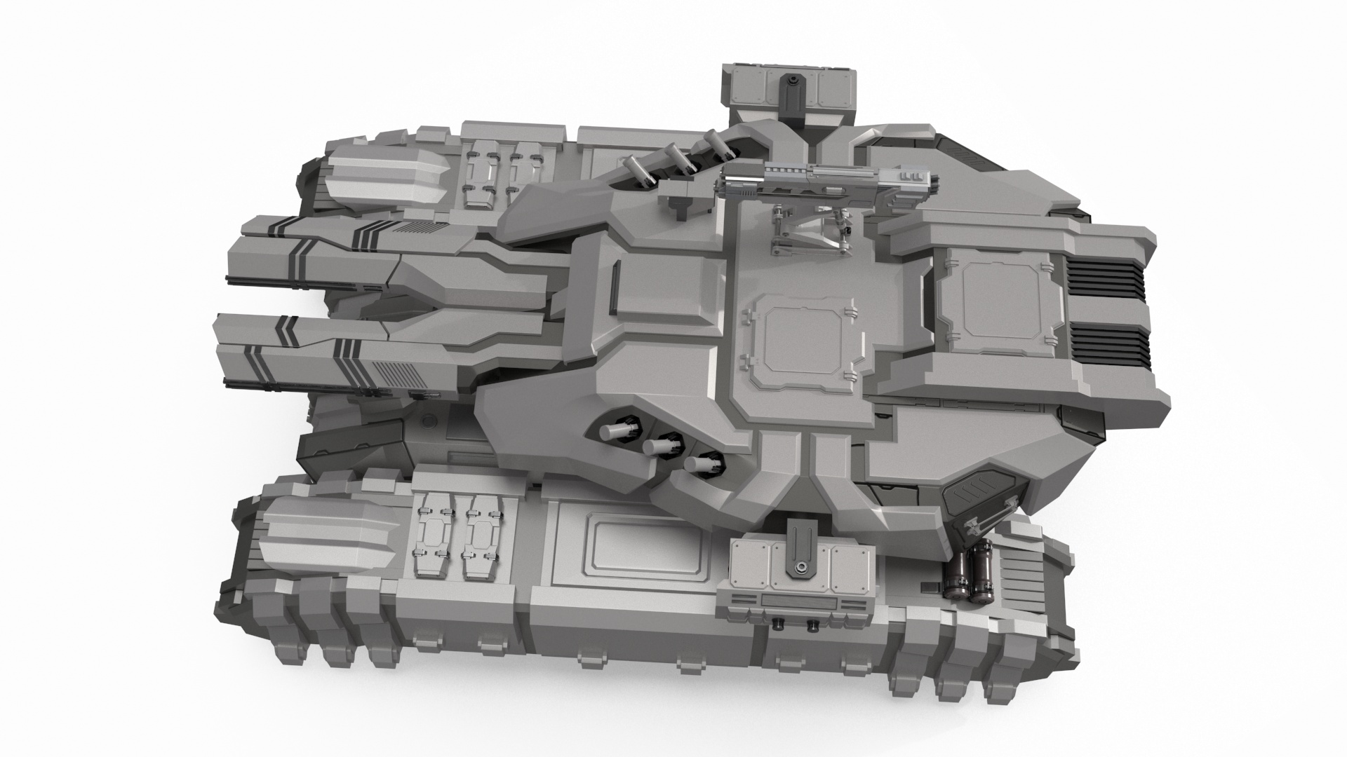 3D Fantastic Heavy Tank White