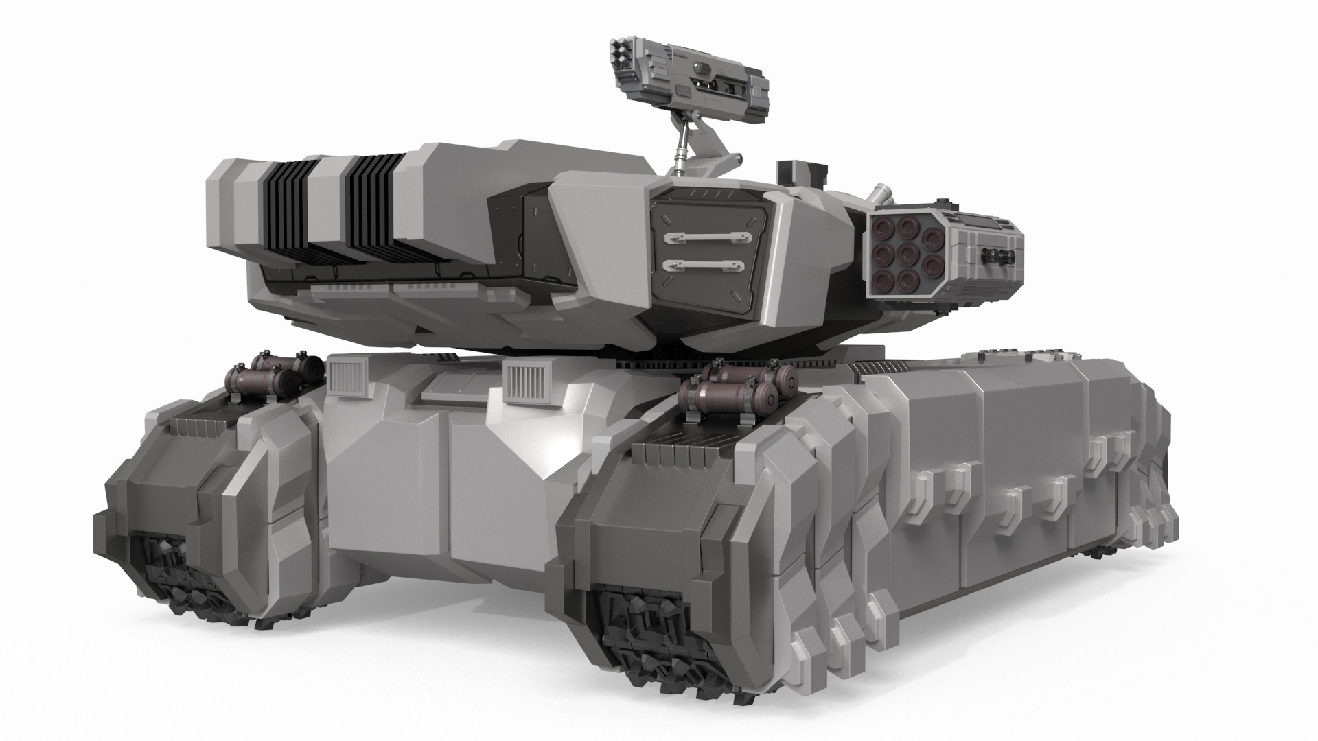 3D Fantastic Heavy Tank White