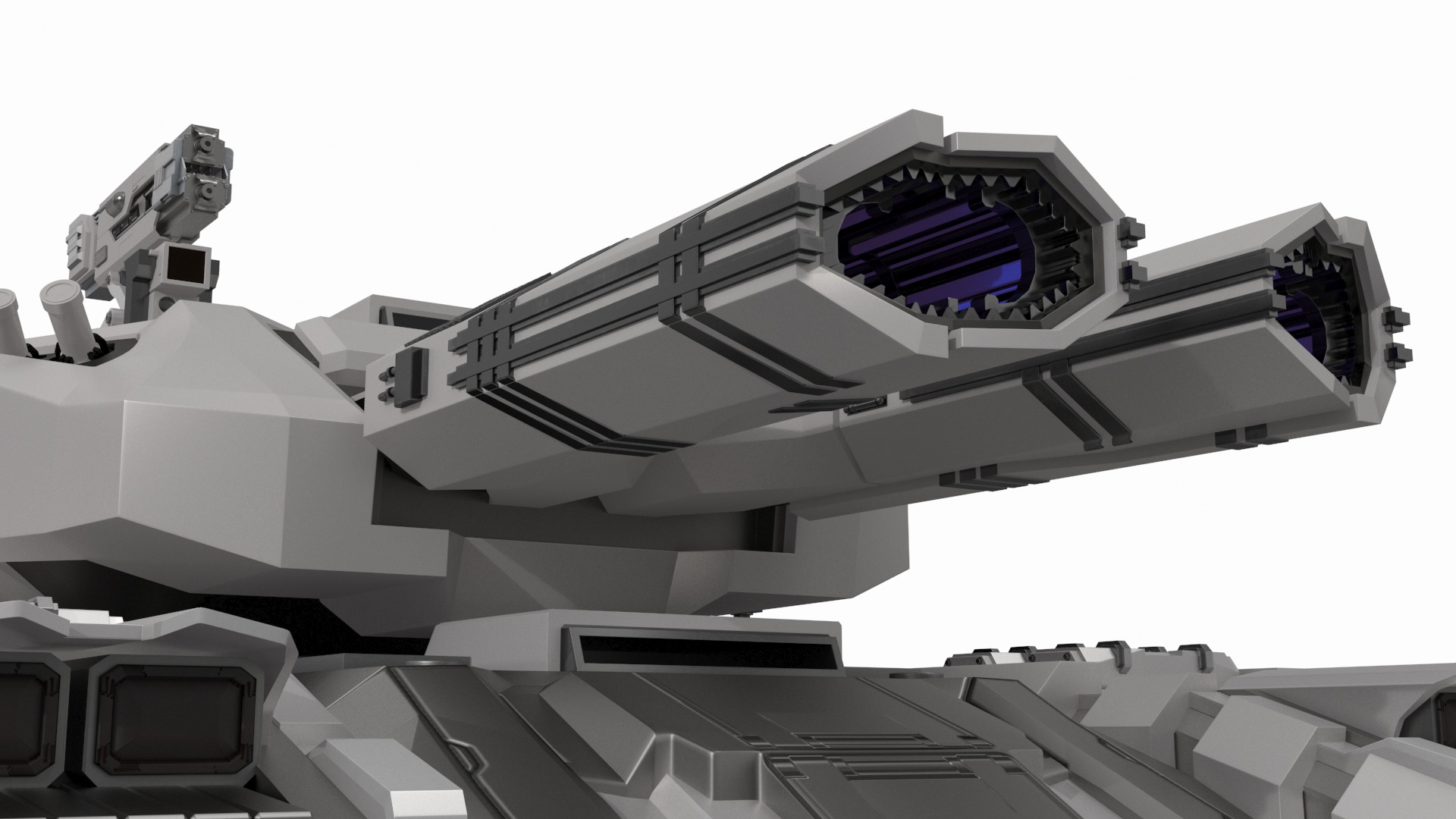 3D Fantastic Heavy Tank White