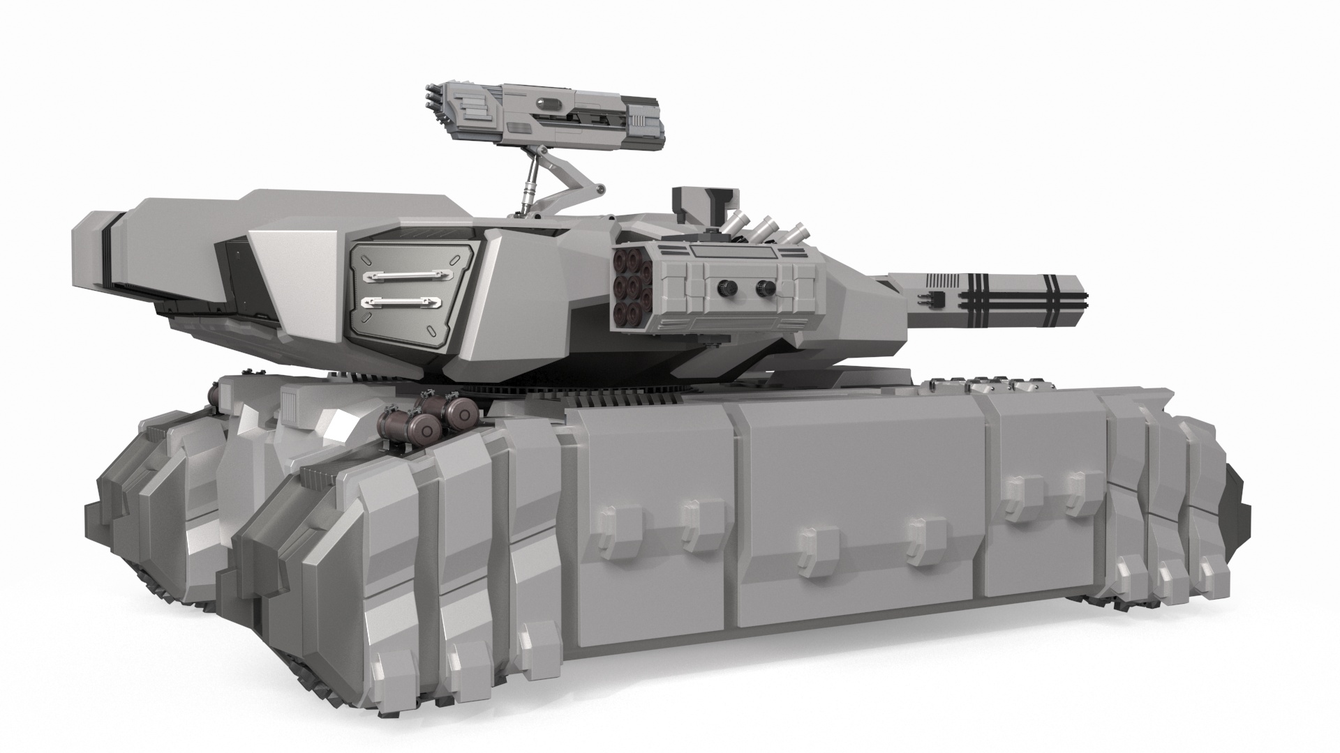 3D Fantastic Heavy Tank White