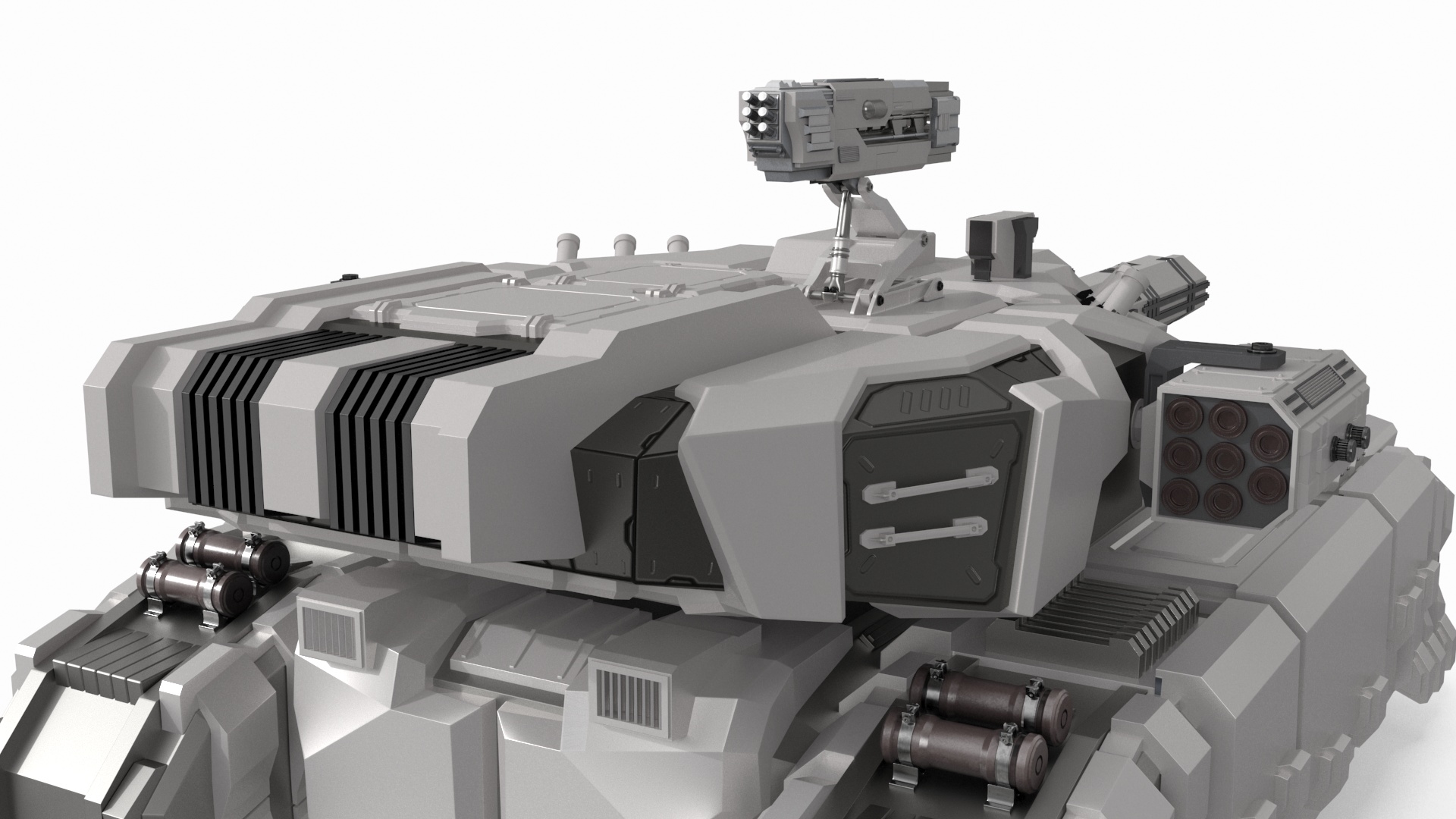 3D Fantastic Heavy Tank White