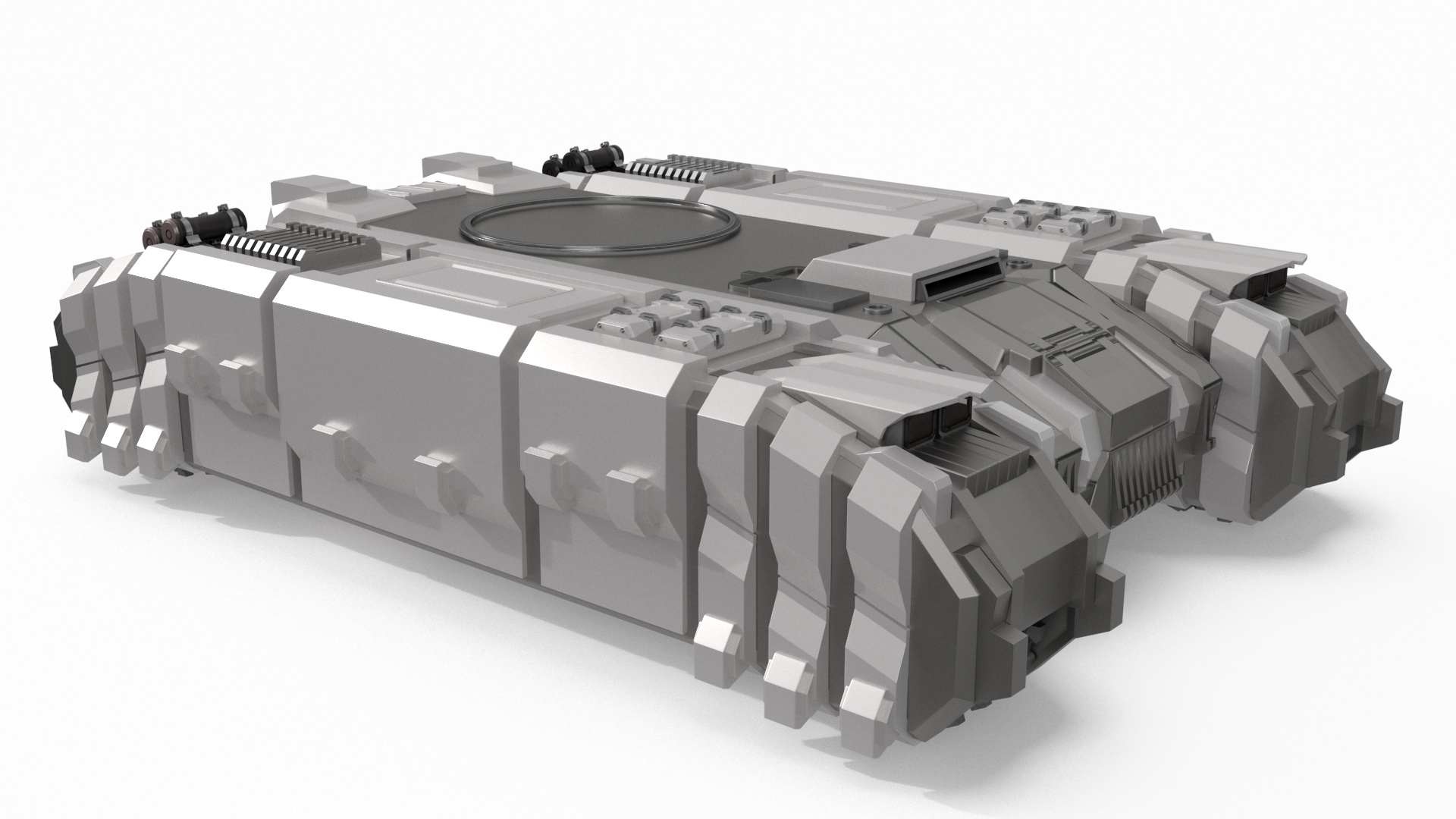 3D Fantastic Heavy Tank White