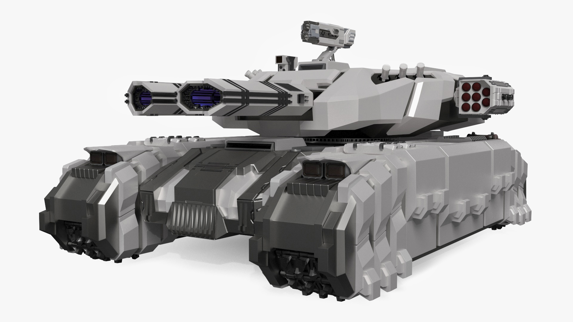 3D Fantastic Heavy Tank White
