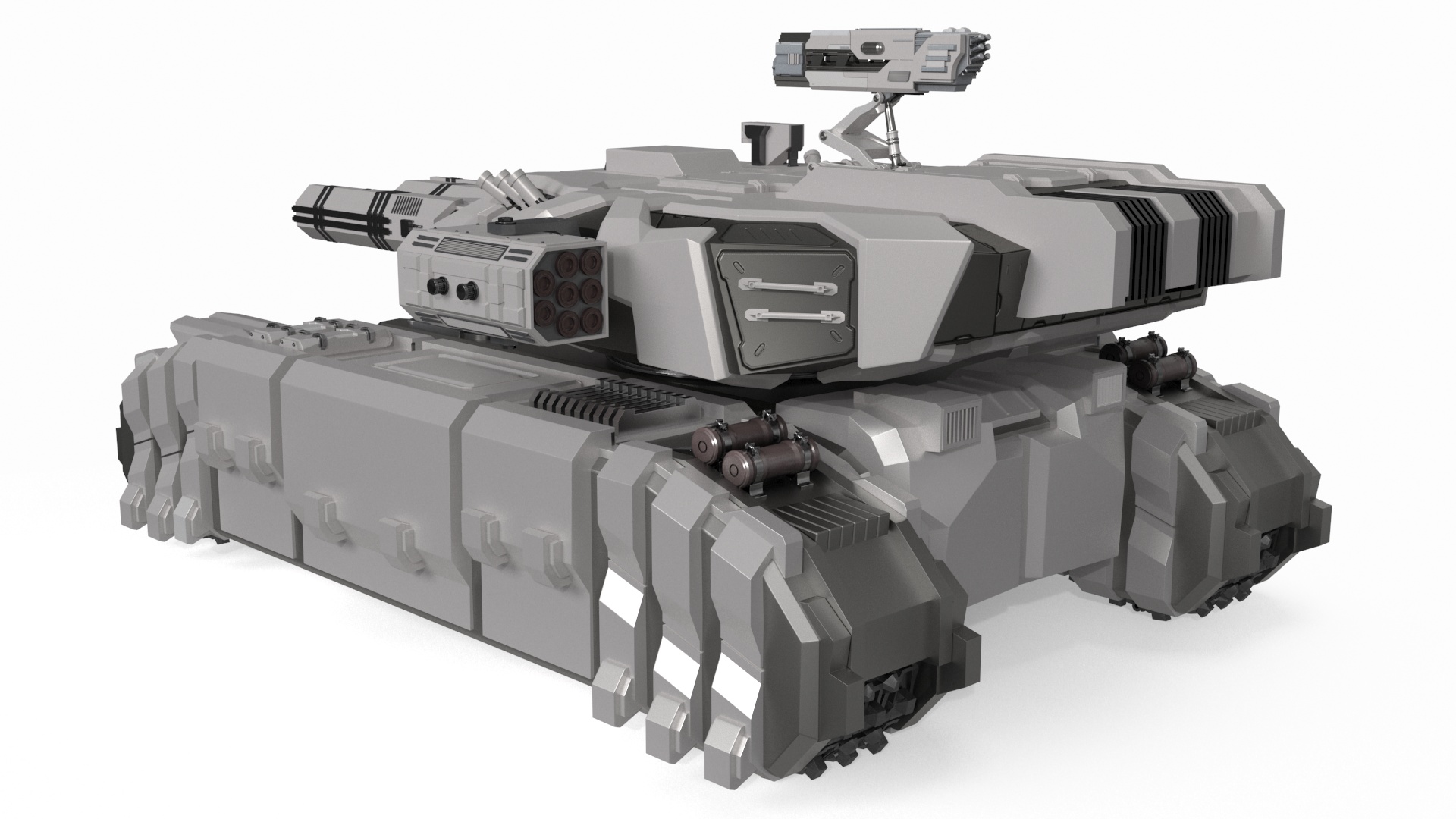 3D Fantastic Heavy Tank White