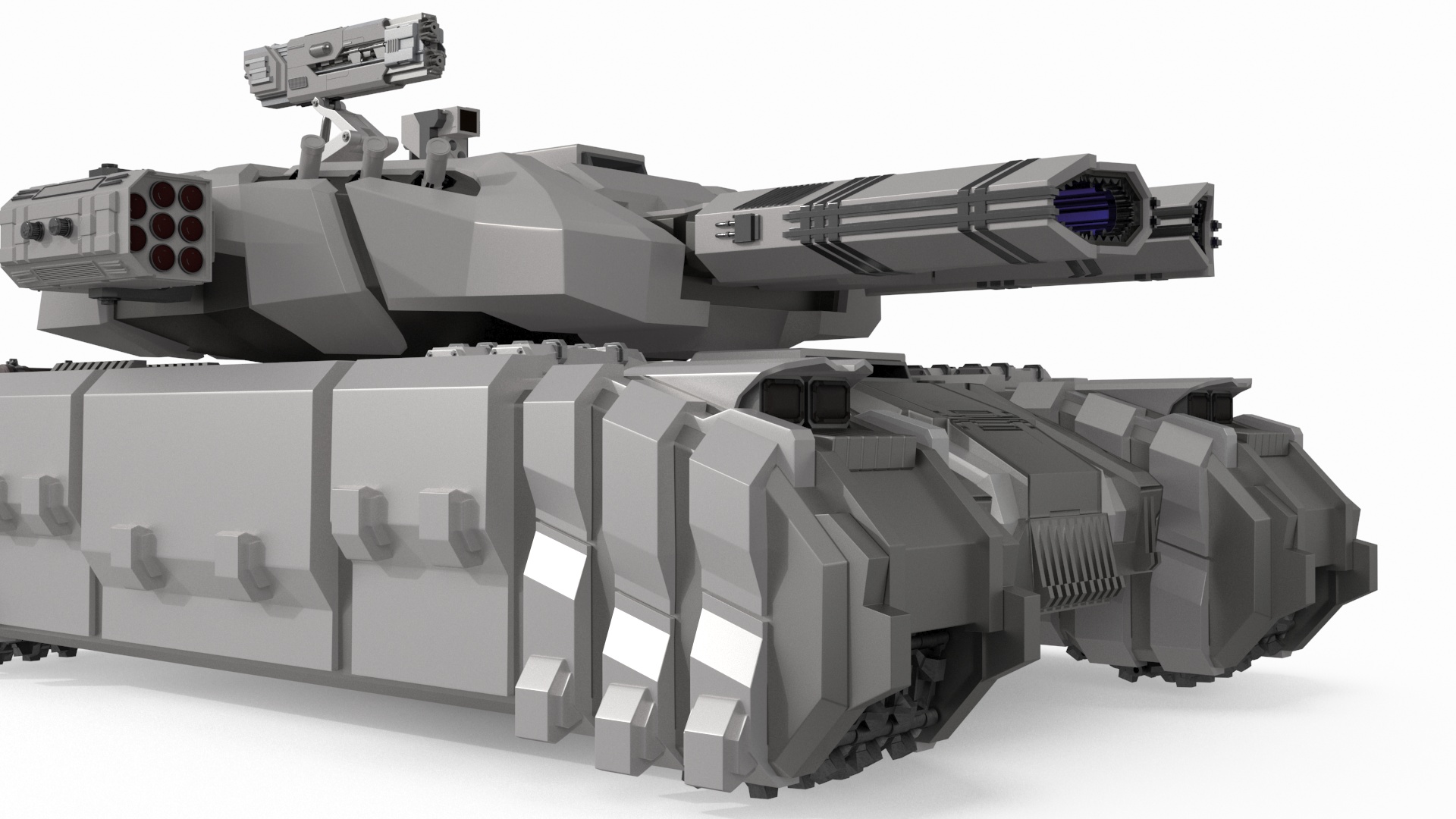 3D Fantastic Heavy Tank White