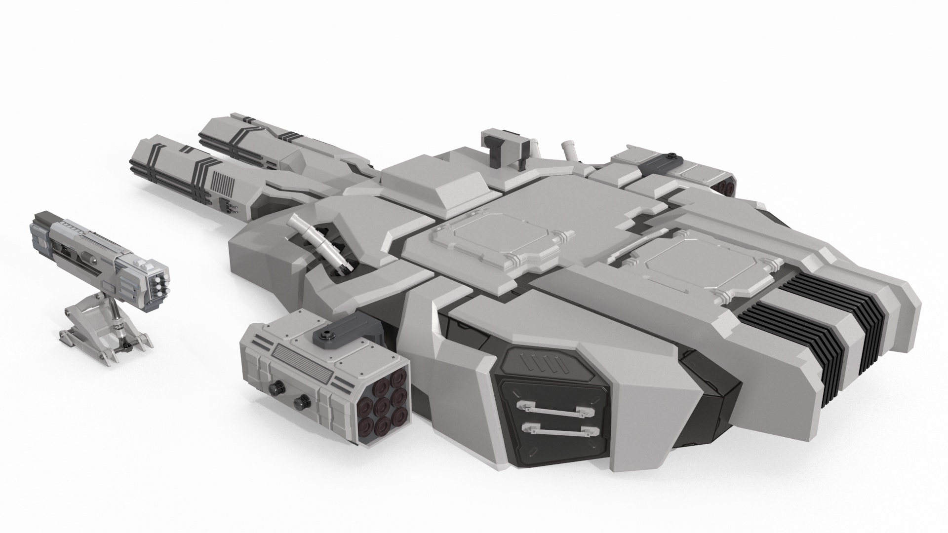 3D Fantastic Heavy Tank White