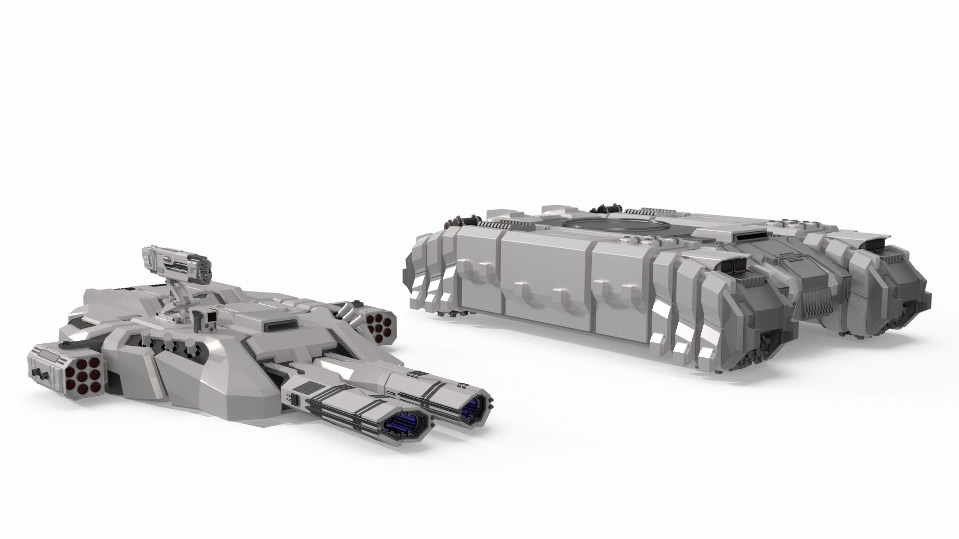 3D Fantastic Heavy Tank White