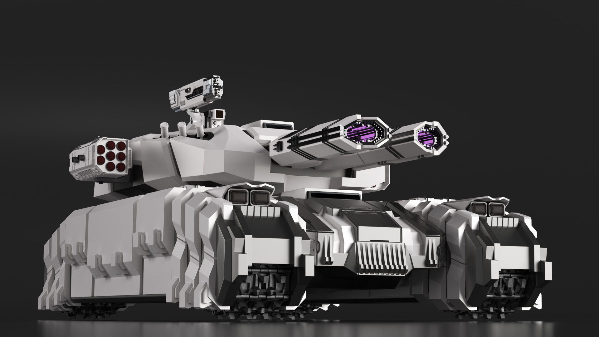 3D Fantastic Heavy Tank White