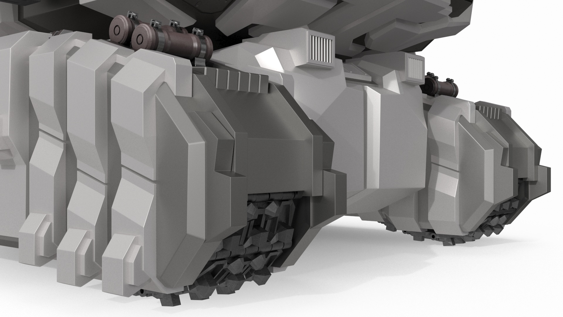 3D Fantastic Heavy Tank White
