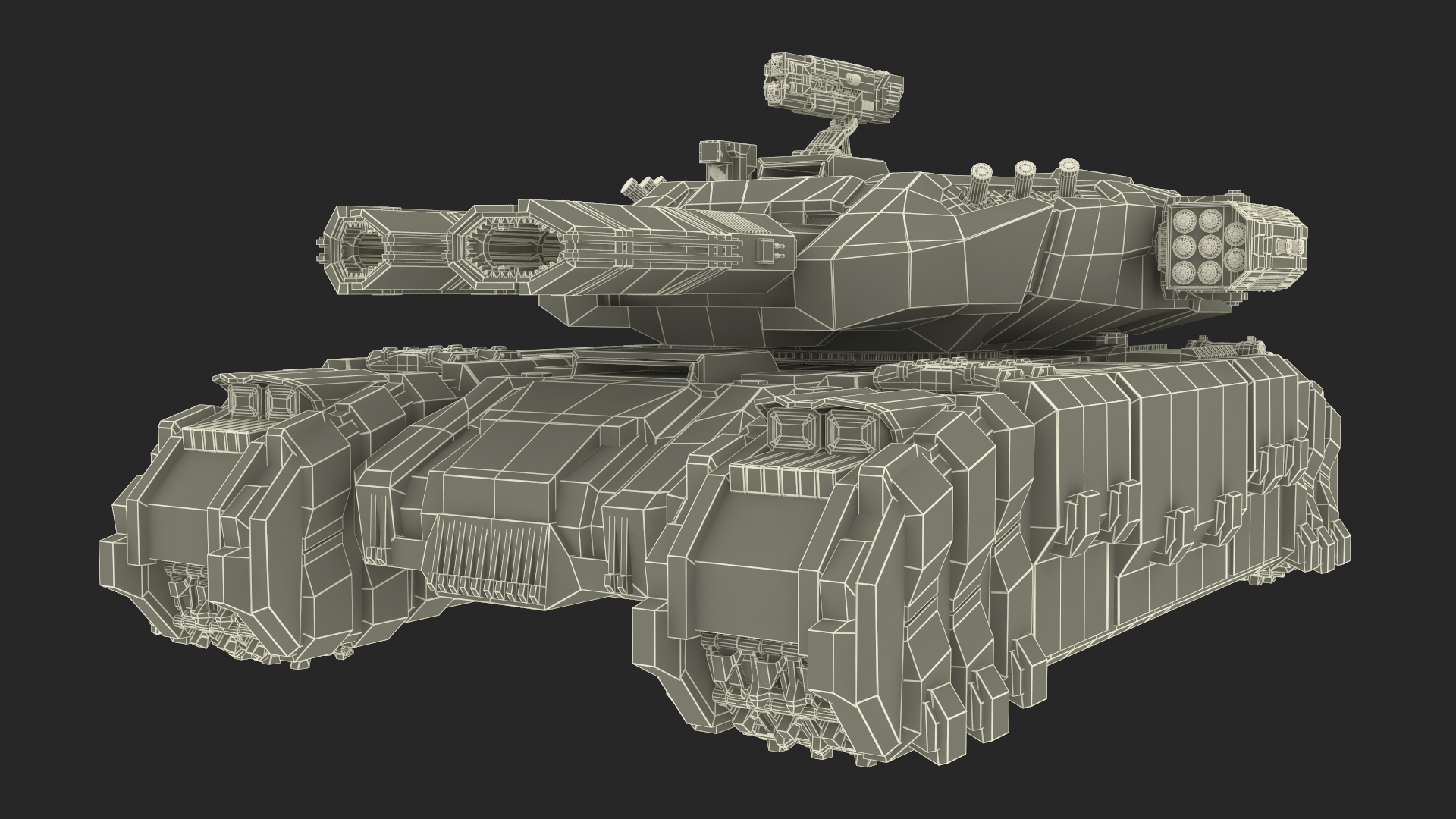 3D Fantastic Heavy Tank White