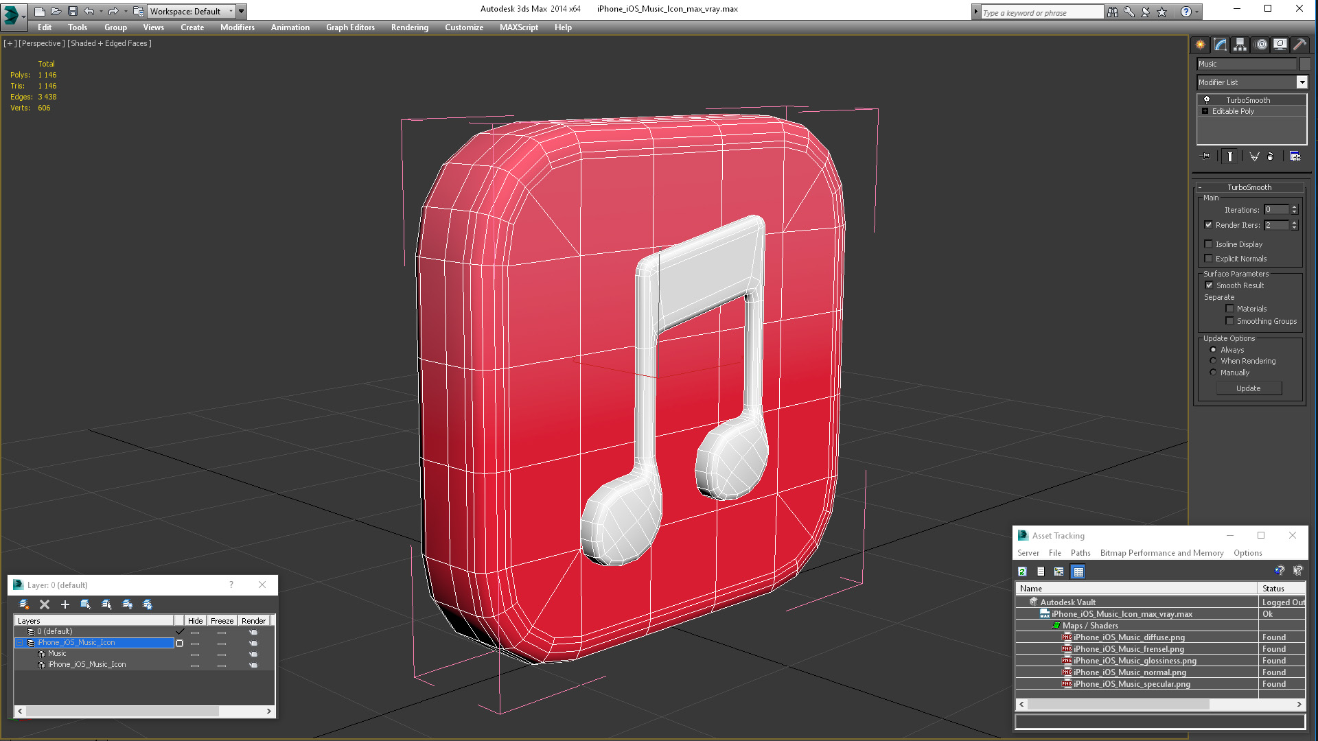 3D iPhone iOS Music Icon