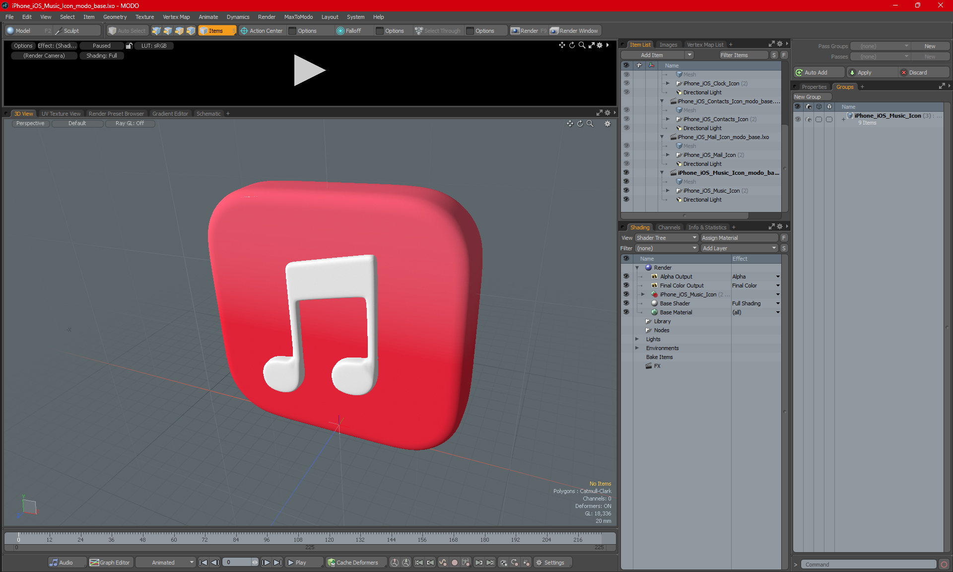 3D iPhone iOS Music Icon