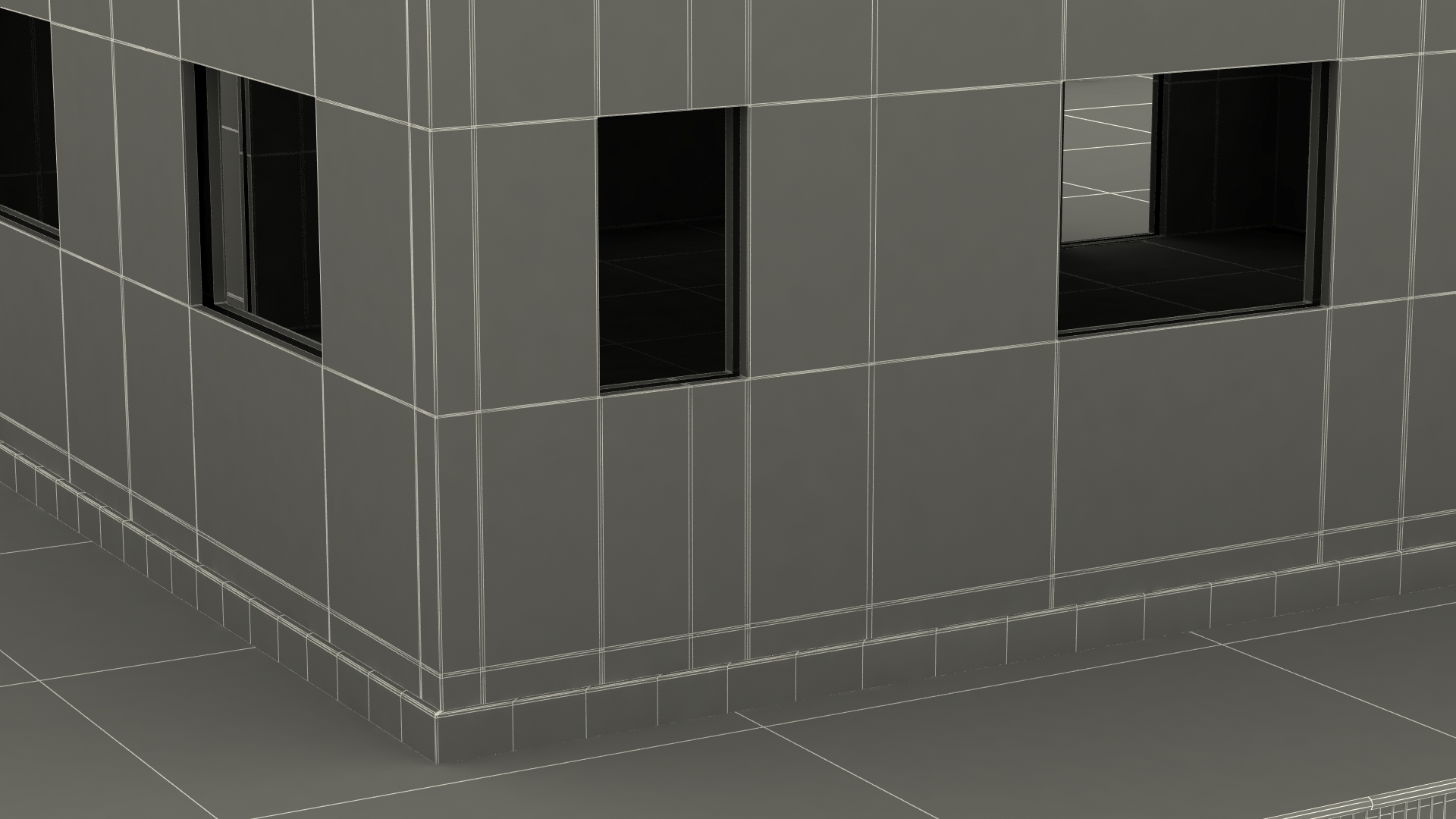 3D model Unfinished Brick House Construction
