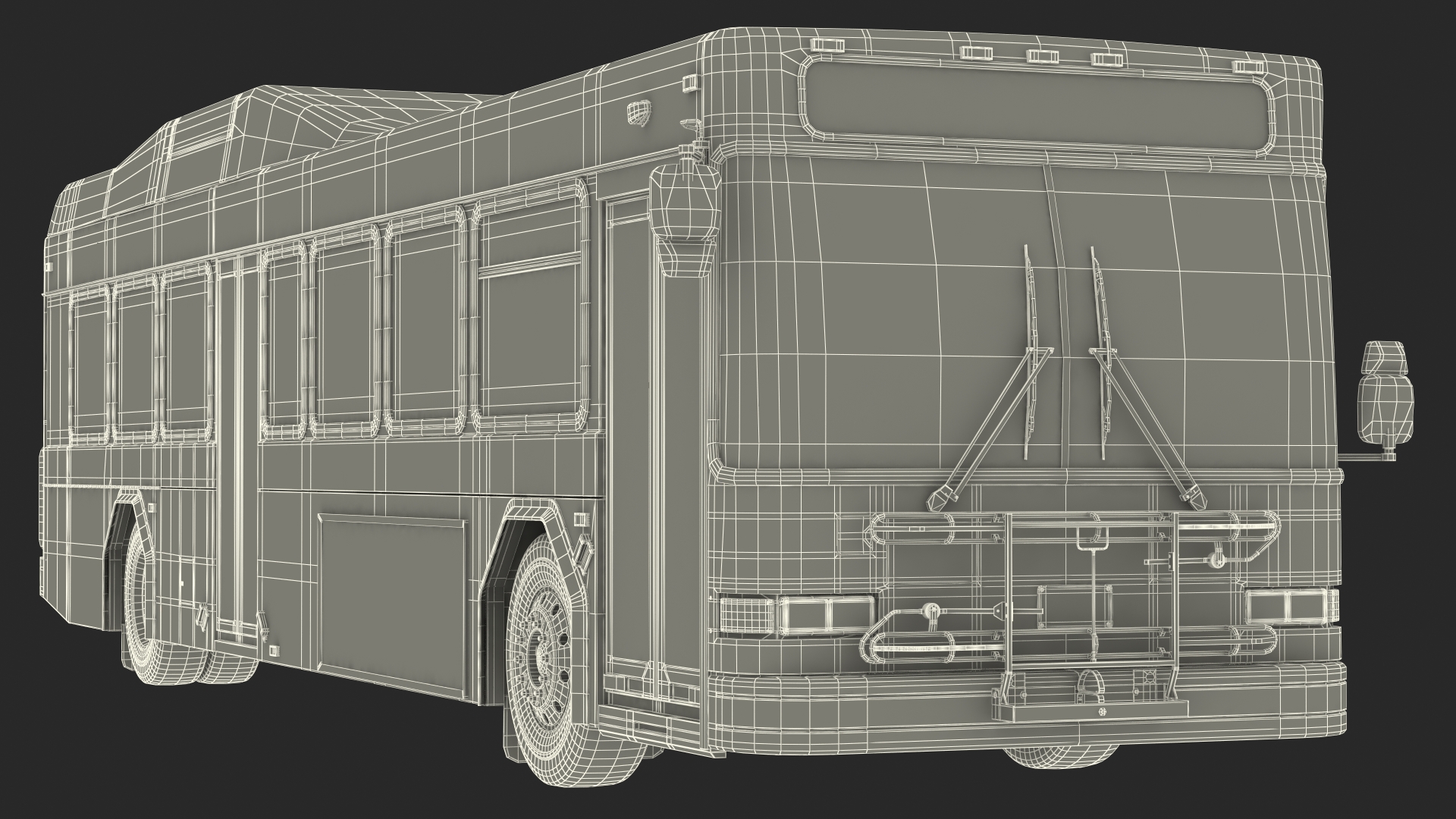 3D Gillig Low Floor Hybrid Bus Intercity Blue with People Fur model