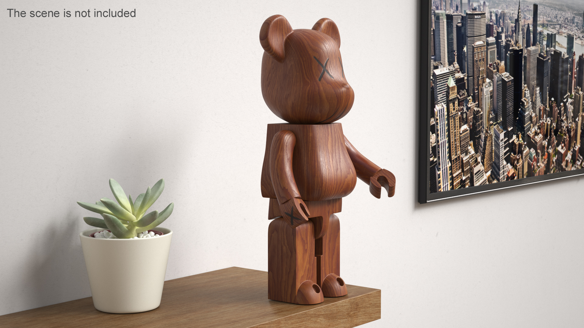 3D model Collectible Figure Bearbrick Wooden