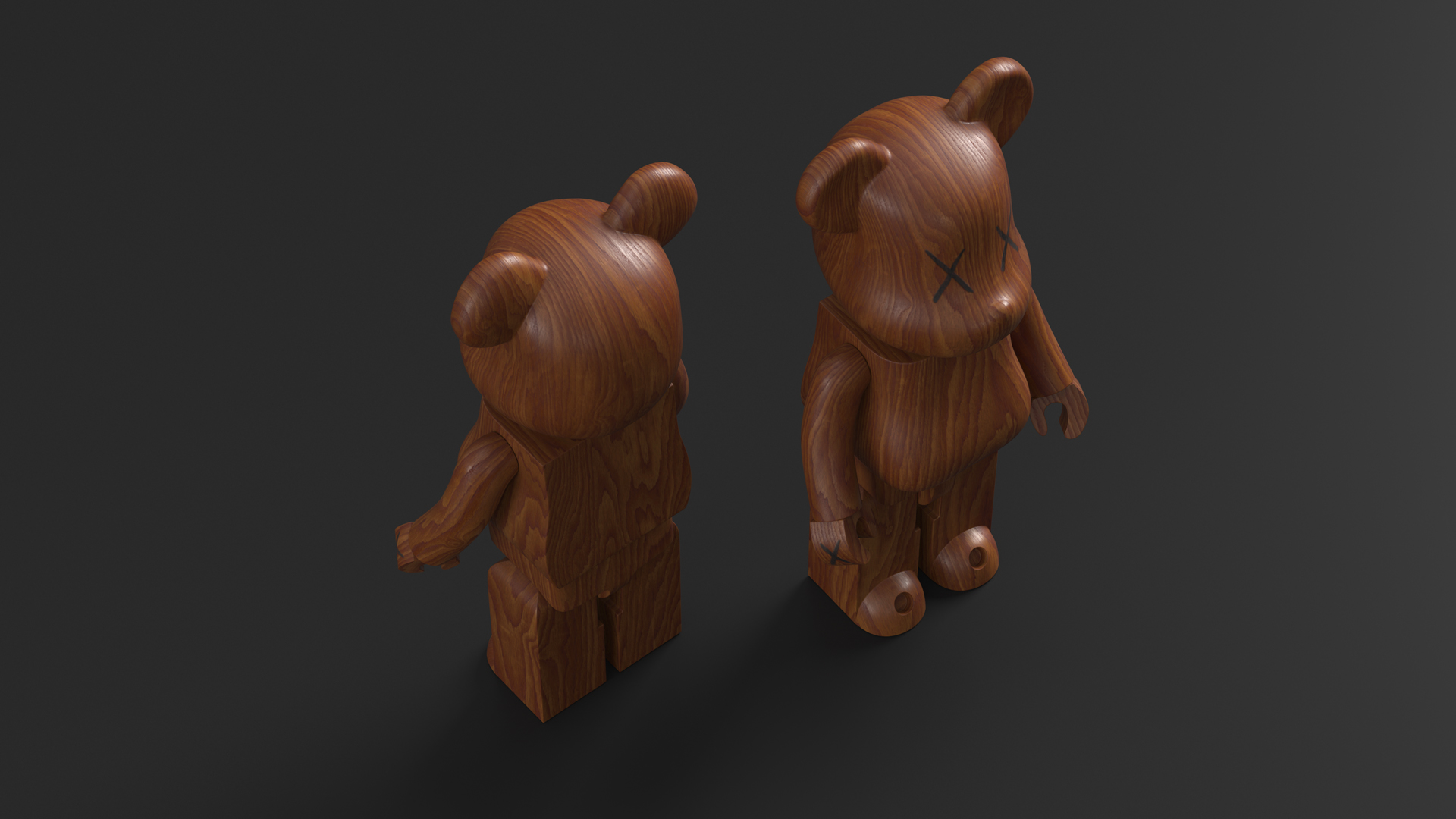 3D model Collectible Figure Bearbrick Wooden