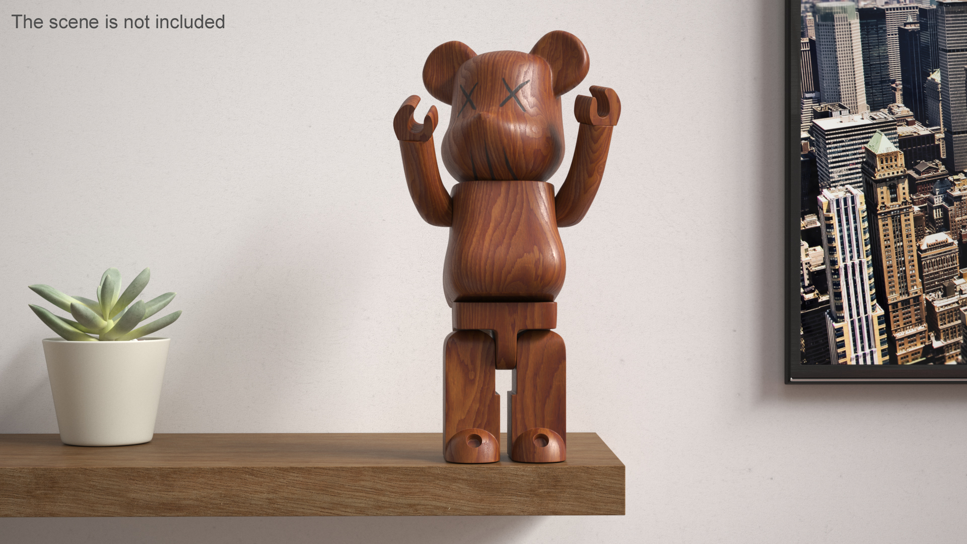 3D model Collectible Figure Bearbrick Wooden