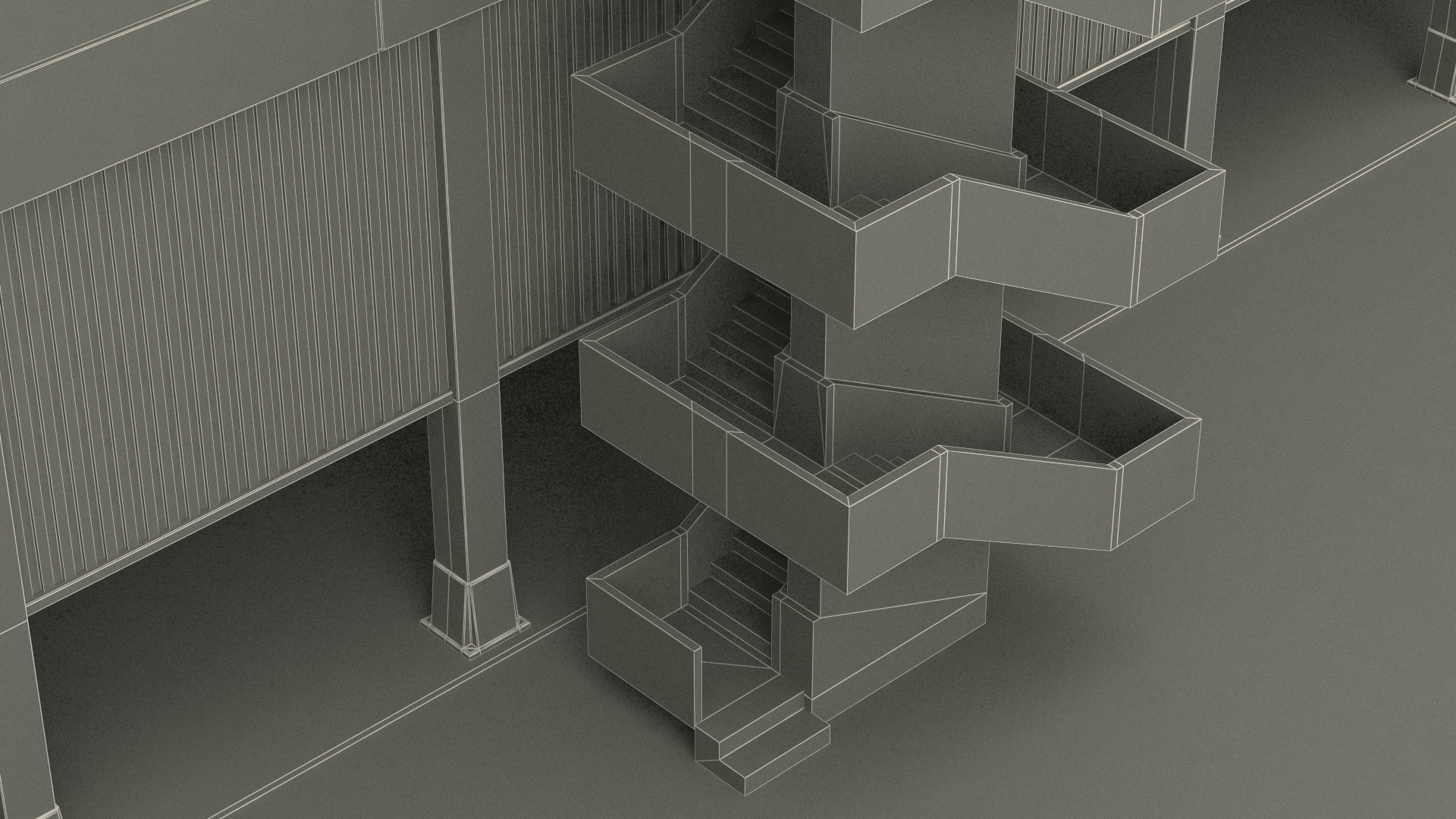 3D model NASA Launch Control Center Building