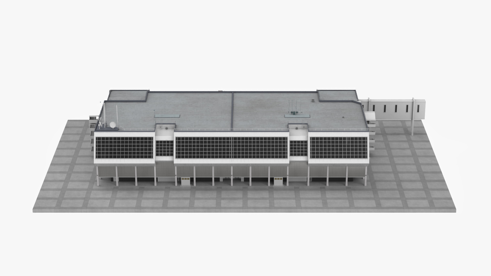 3D model NASA Launch Control Center Building