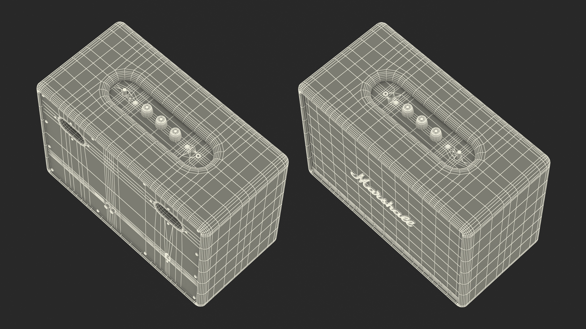 3D Marshall Woburn II Wireless Bluetooth Speaker Brown