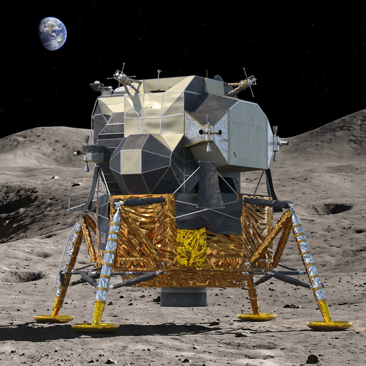 Apollo 11 Lunar Lander 3D model preview