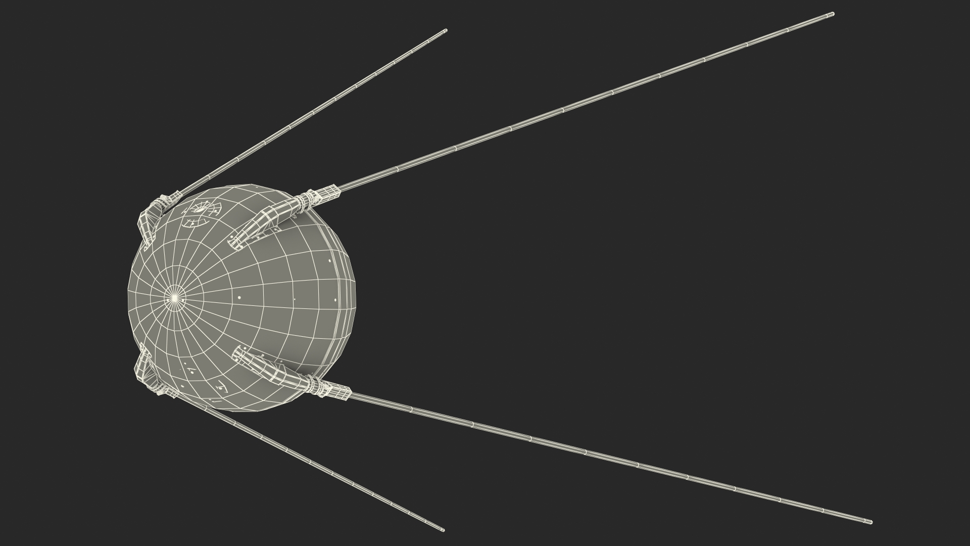 Sputnik 1 First Artificial Earth Satellite 3D