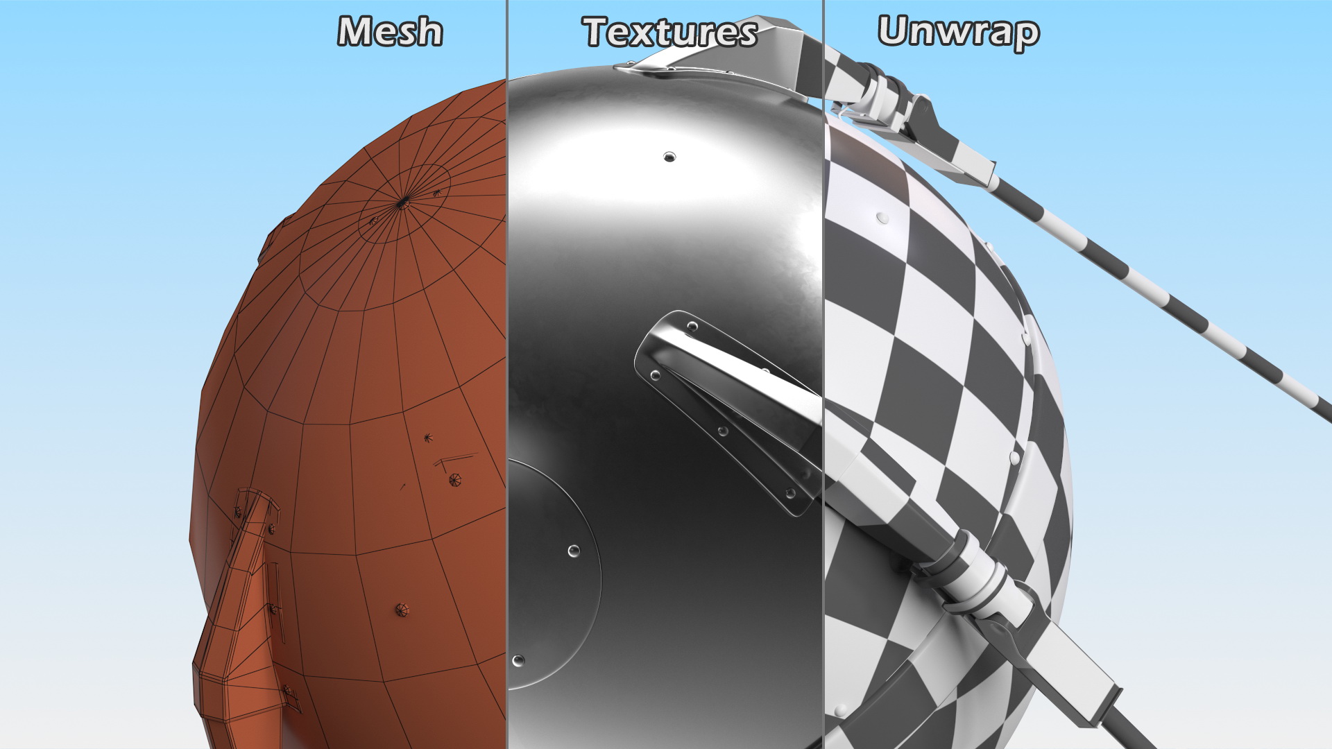 Sputnik 1 First Artificial Earth Satellite 3D