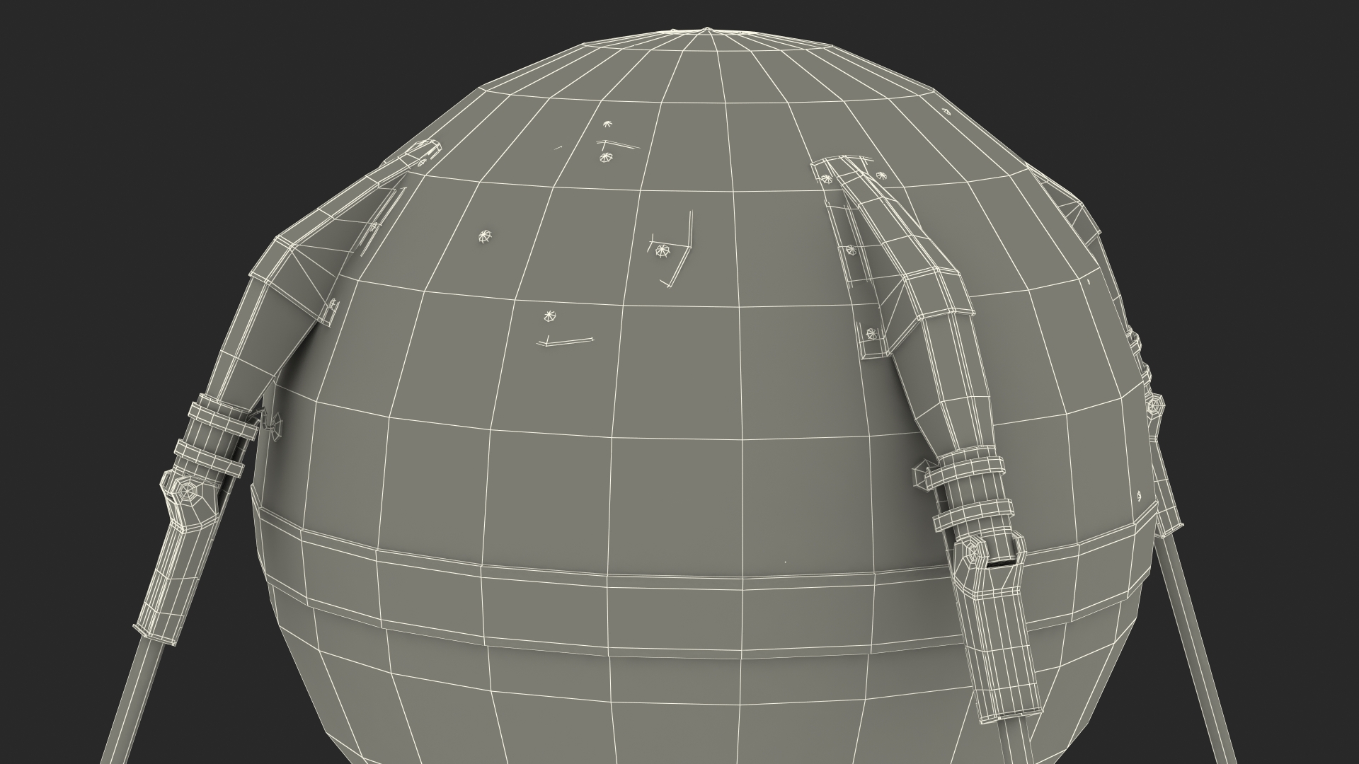 Sputnik 1 First Artificial Earth Satellite 3D