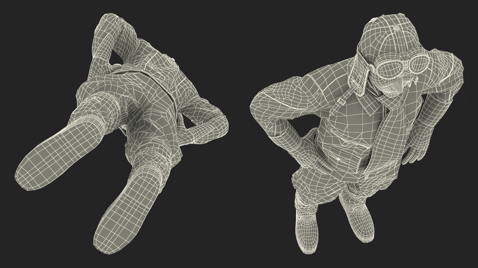 Pilot in Standing Pose 3D