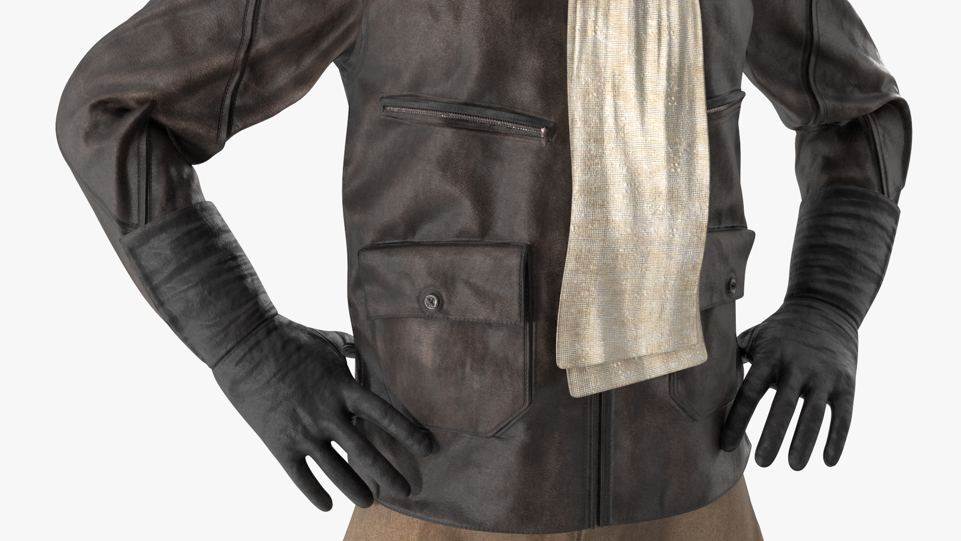 Pilot in Standing Pose 3D